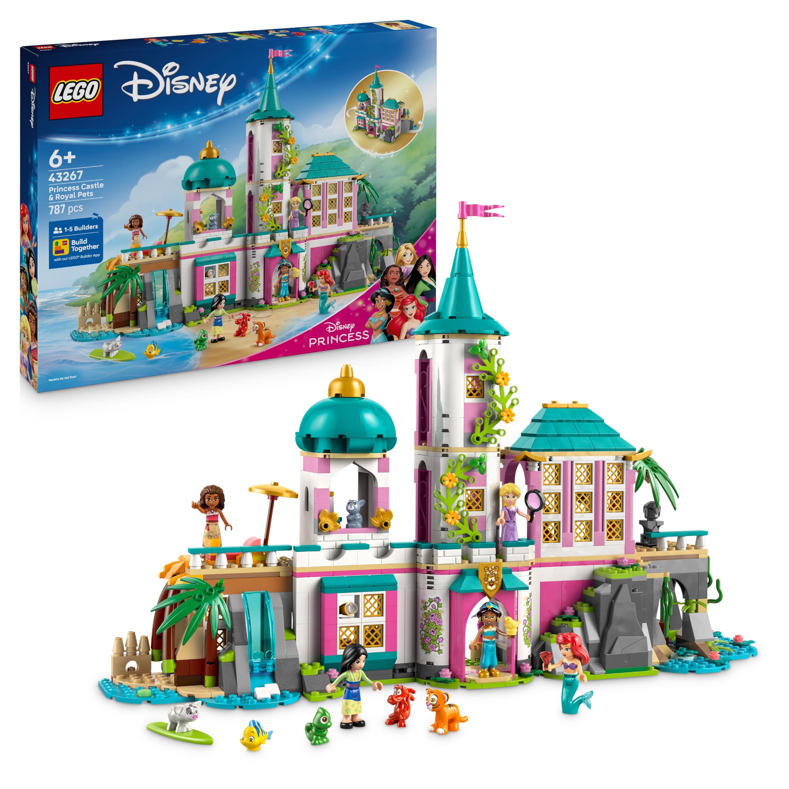 LEGO ǀ Disney Princess Castle & Royal Pets - Modular Building Playset for Ages 6+ 1
