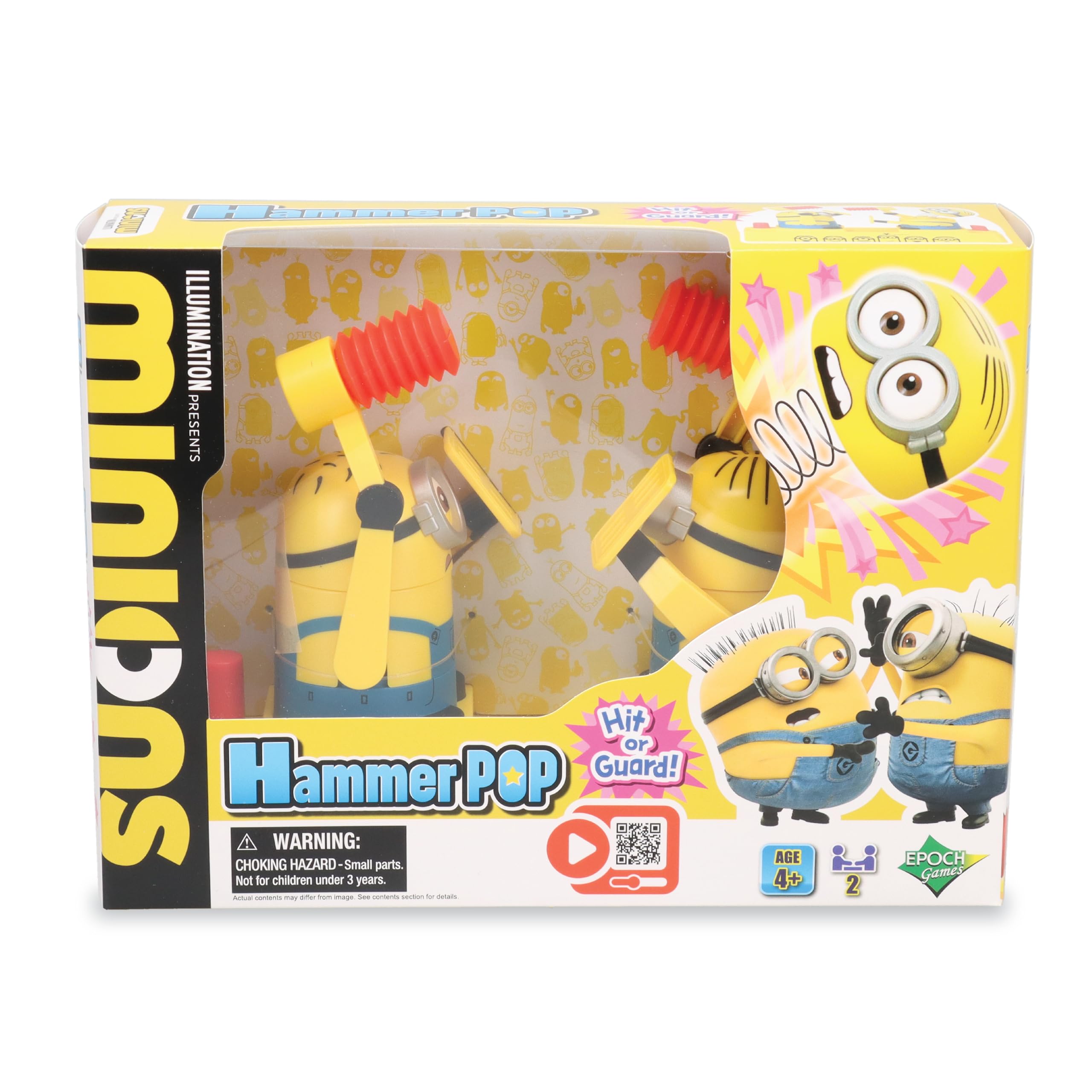 EPOCH Games Minions Hammer POP Board Game | 2 Players | Ages 4+ | Multicolor Plastic