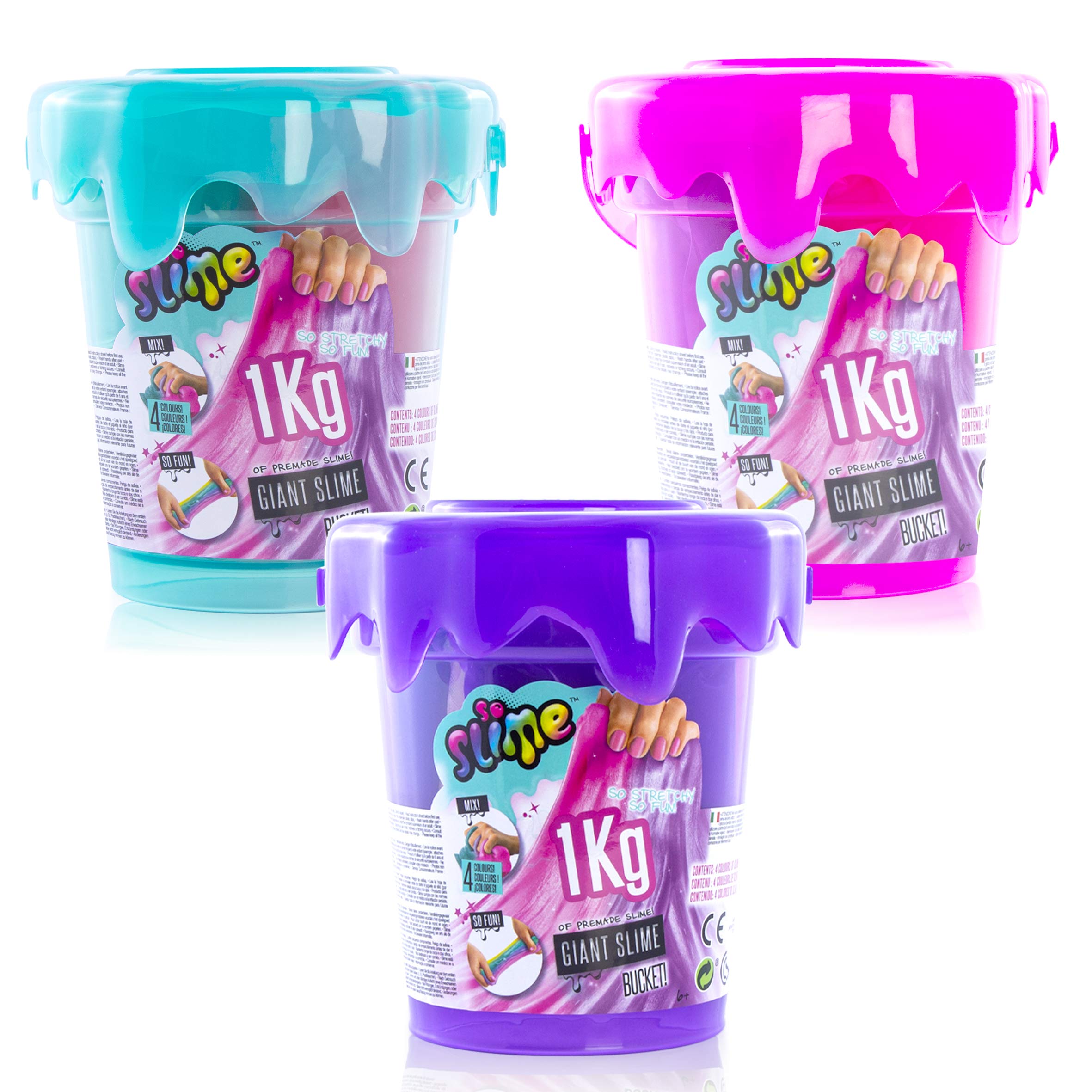 So Slime SSC 122U Giant Slime Bucket - 1kg Sensory Play Set for Kids 6+ 12