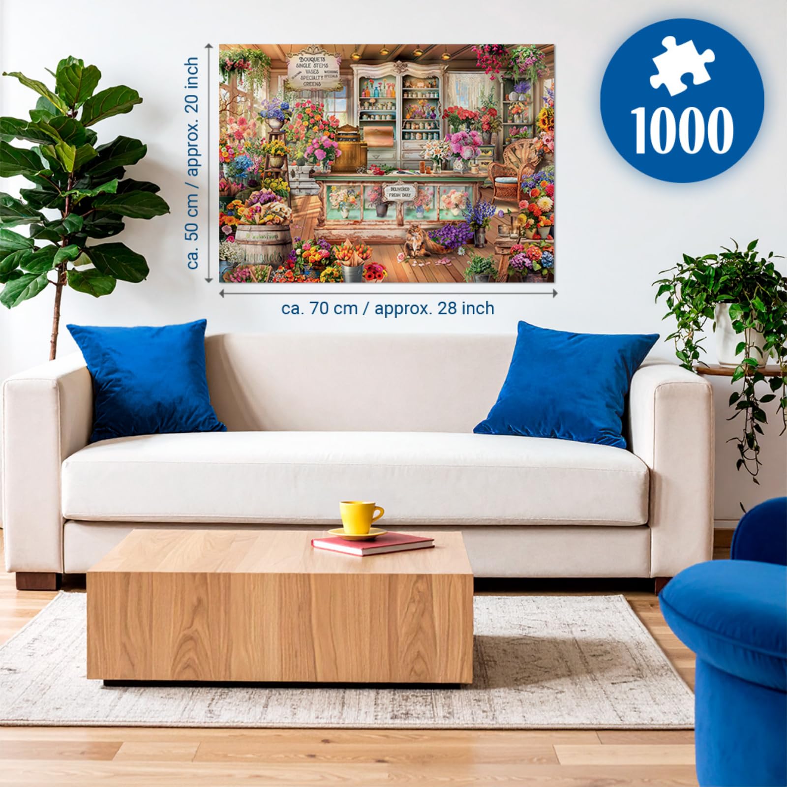 Ravensburger Seasons Flower Shop Jigsaw Puzzle - 1000 Pieces | Premium Quality | 70 x 50cm