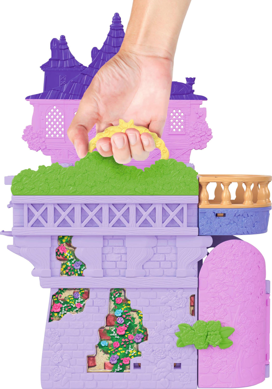 Mattel Disney Princess Rapunzel Storytime Stackers Doll House Playset - Tower with Doll, Pascal Figure & 7 Accessories