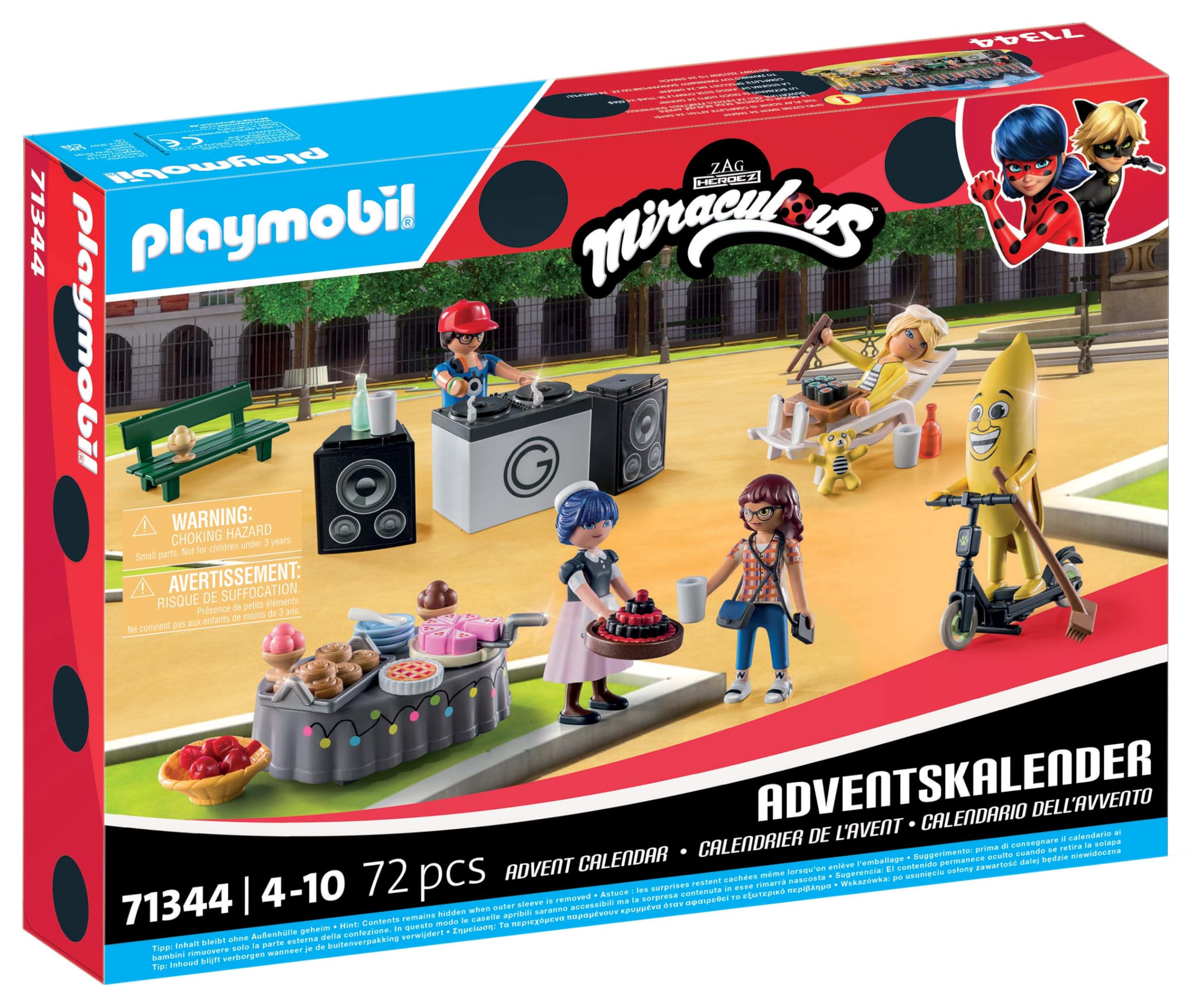 Playmobil 71344 Advent Calendar: Miraculous - Picnic in Paris - 72-Piece Playset for Ages 4+ 5
