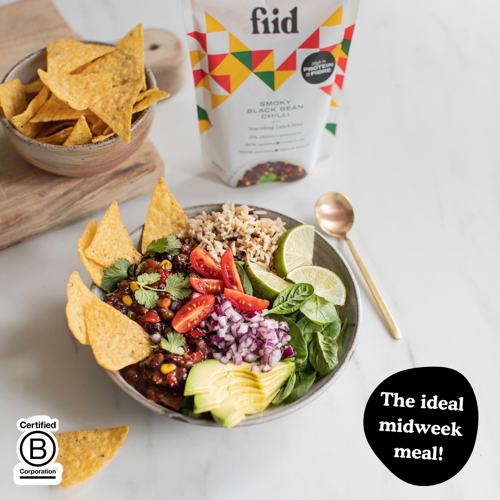 Fiid 100% Natural Vegan Microwave Ready Meals 6-Pack - 6x275g 6