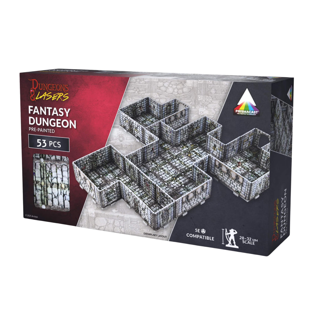 Dungeons & Lasers Fantasy Dungeon Prepainted Terrain Set for DND and Tabletop RPG (D&L Crypt Set)
