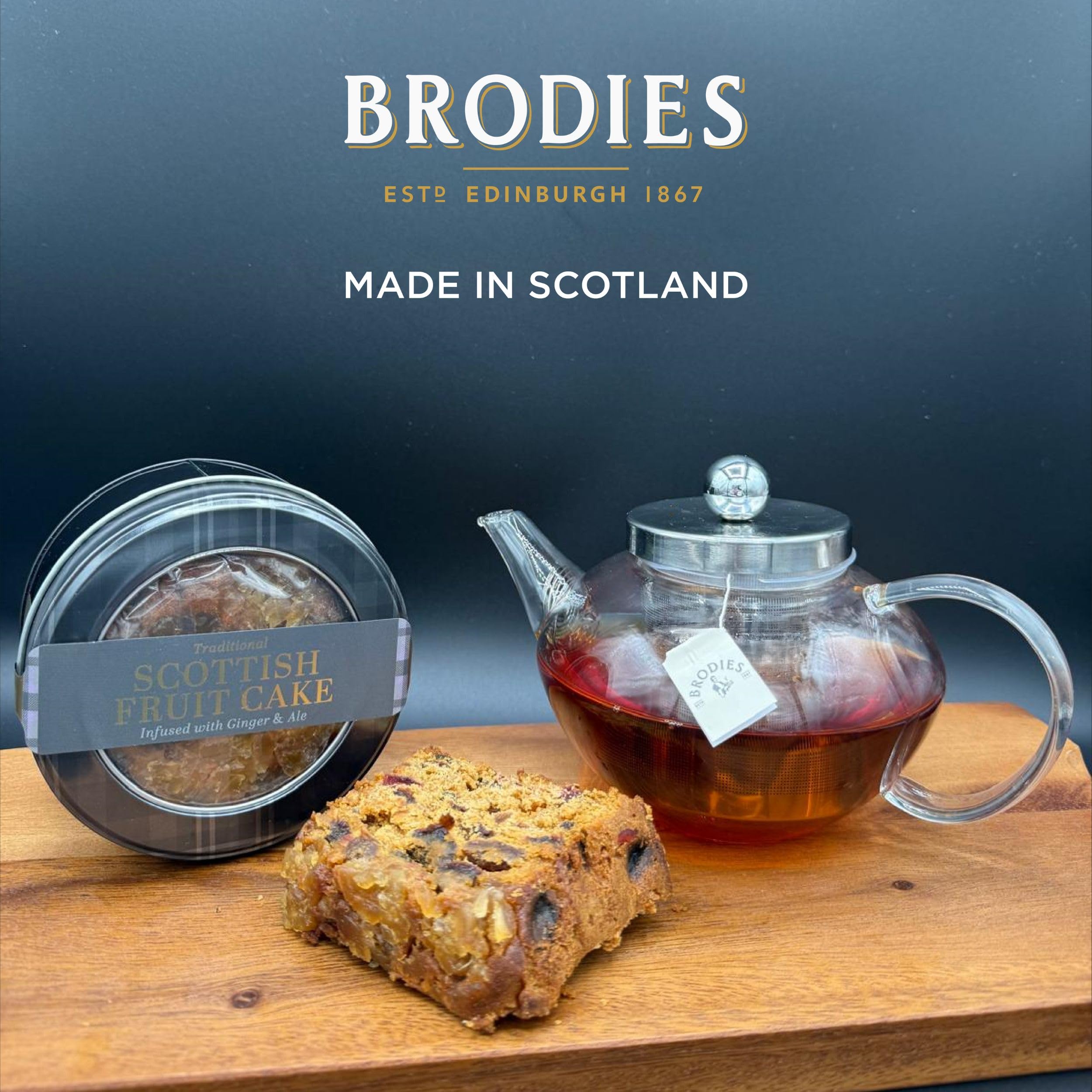 Brodies Traditional Scottish Fruit Cake - 315g - Infused with Ginger and Ale 4