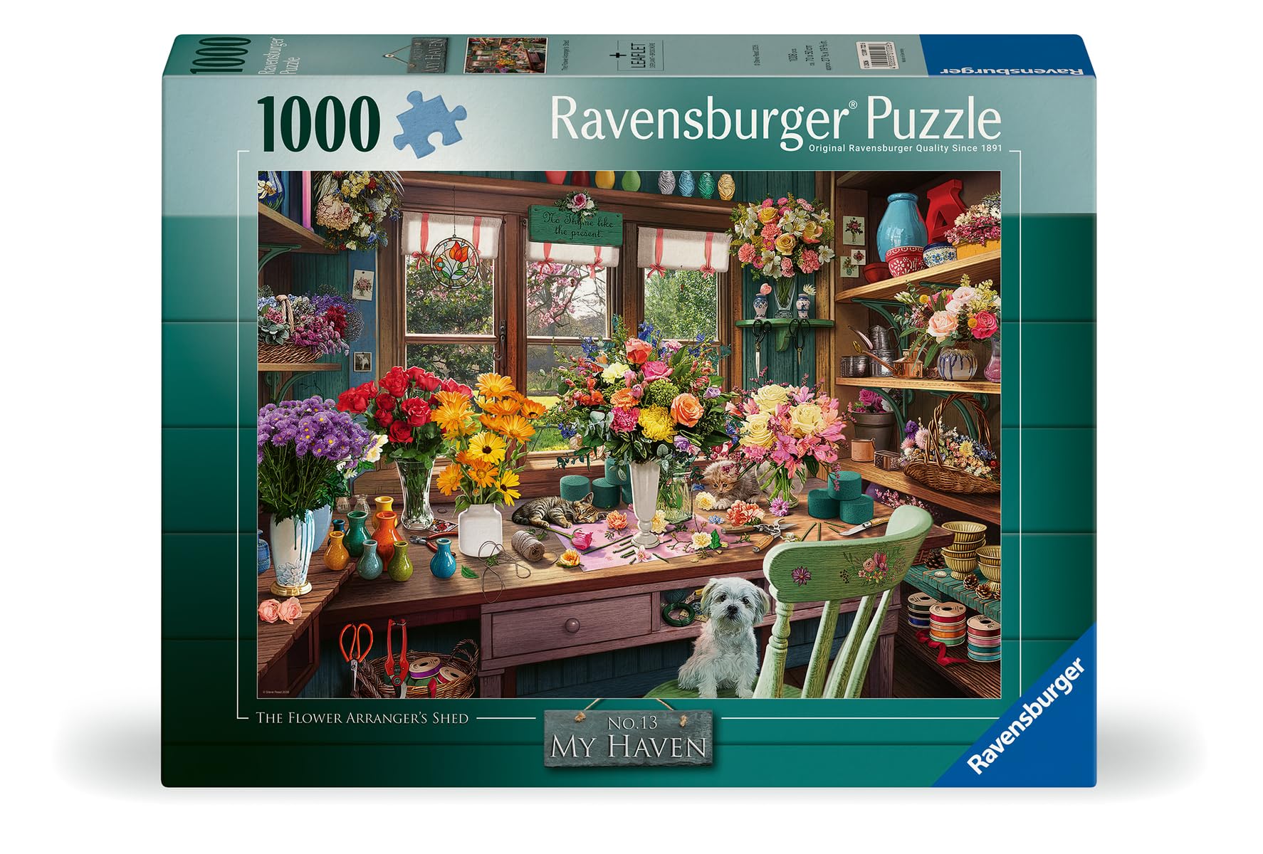 Ravensburger My Haven No.13 The Flower Arranger’s Shed Jigsaw Puzzle | 1000 Pieces | Adult/Ages 12+