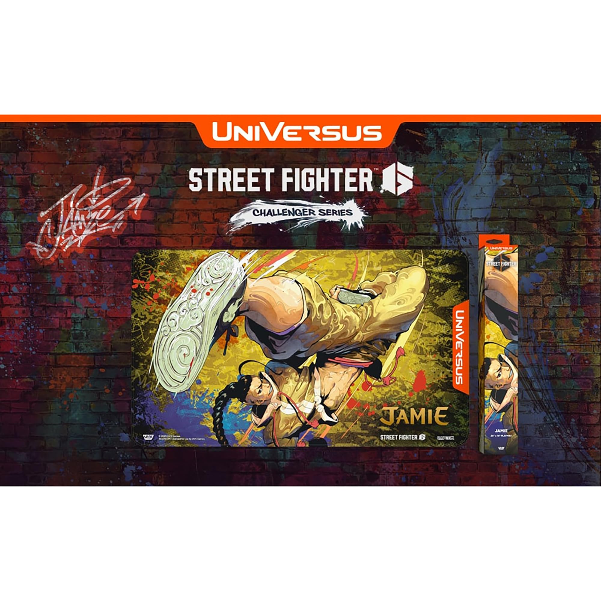 UniVersus Street Fighter 6: Challenger Series Playmat - Jamie | 24 x 14 Inches | Neoprene