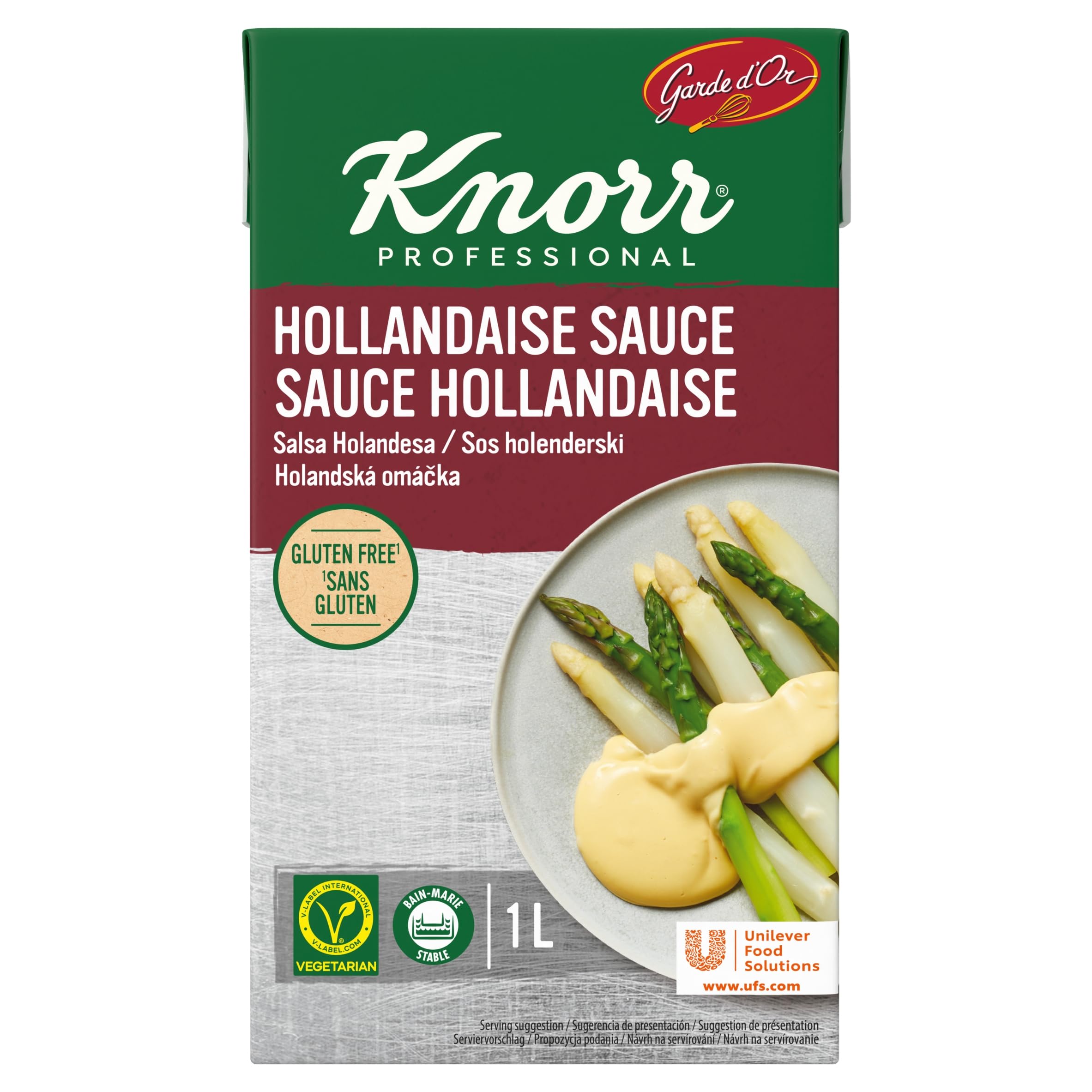 Knorr Professional Garde D'or Hollandaise Sauce - Ready-To-Use, Buttery Flavor | 1L 1