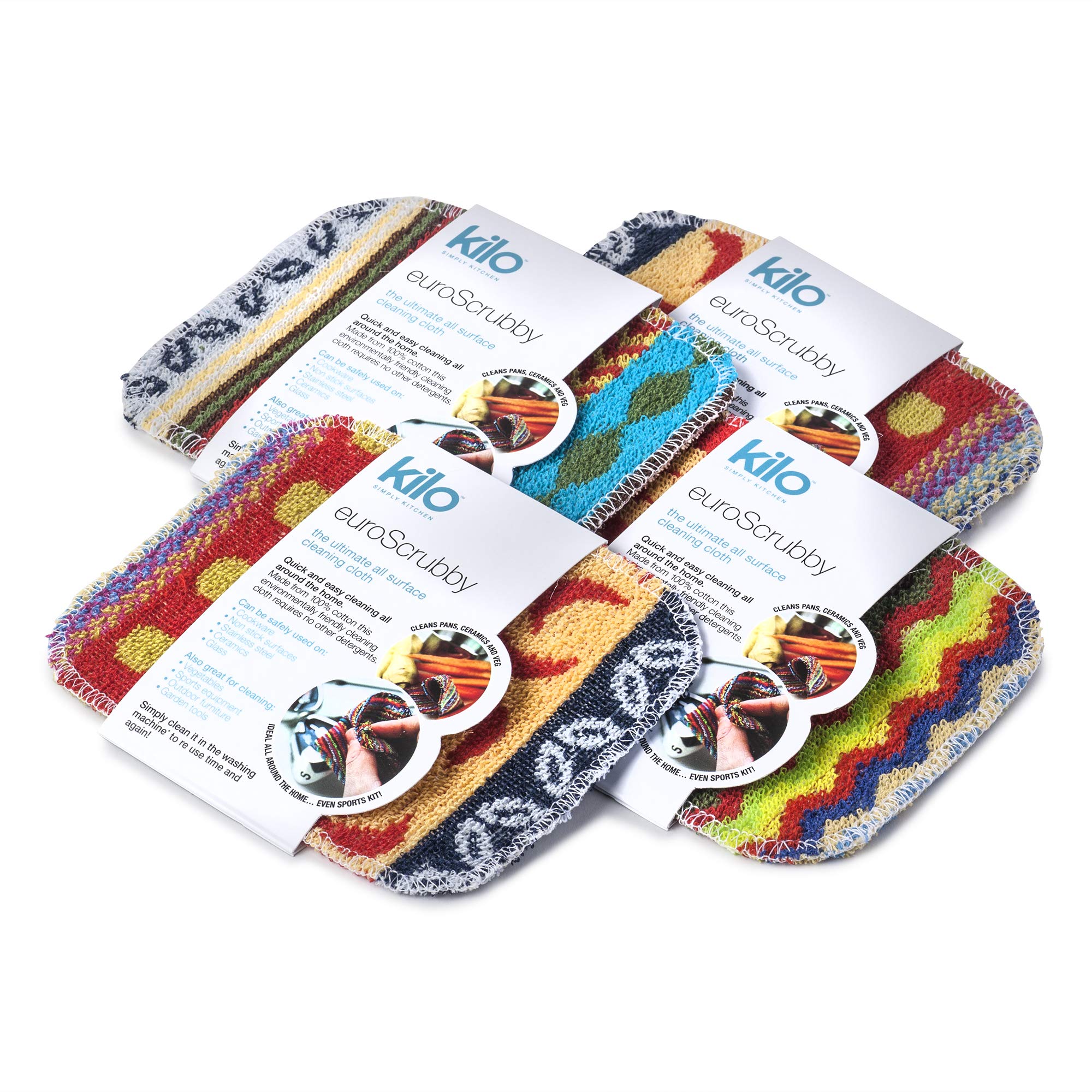 Kilo Non-Scratch Scourer Set of 4 - Multi-Purpose, Environmentally Friendly Cleaning Cloth | 17x13cm 1