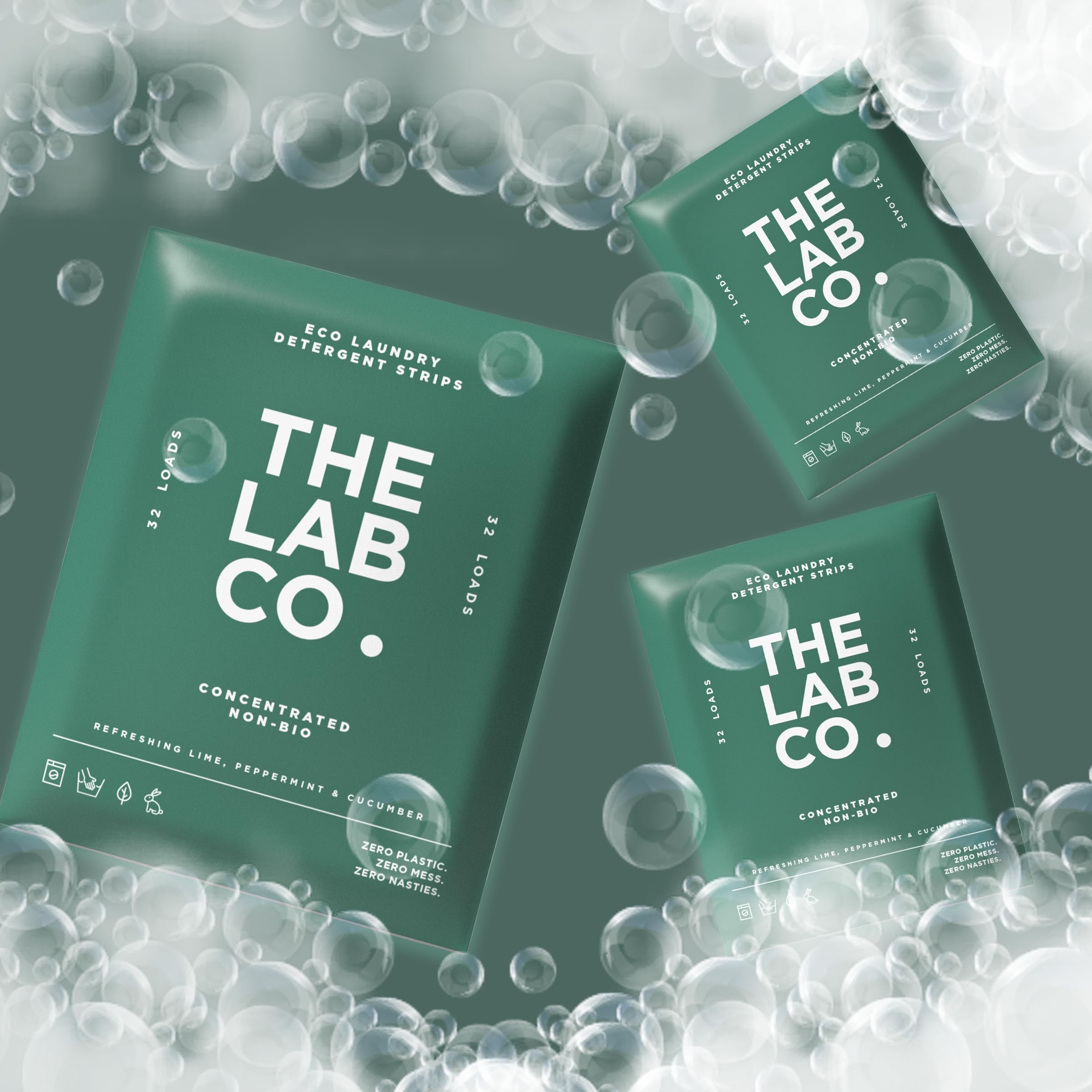 The Lab Co. - Laundry Detergent Strips Sheets (32 Loads, Eco Ultra-Concentrated) 12