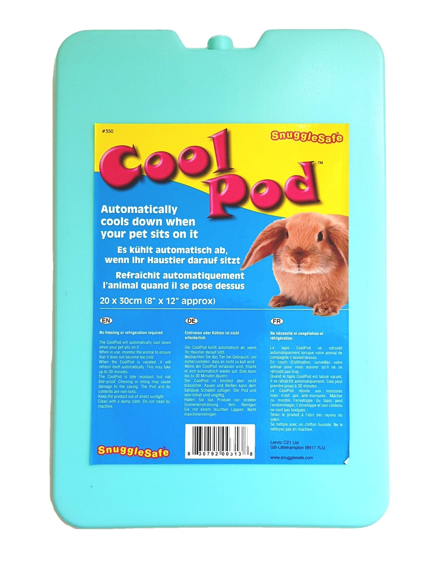 Snugglesafe Cool Pod - Instant Cooling Mat for Small Animals | Bite Resistant | Reusable 4