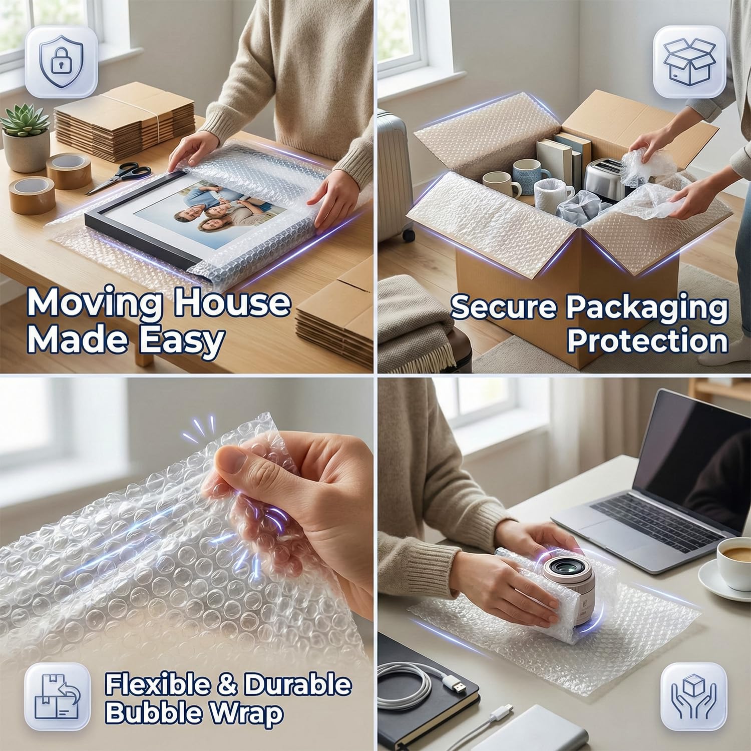 Rainberg Heavy Duty Bubble Wrap Roll - 300mm x 20m | Tear-Resistant | Recyclable 6