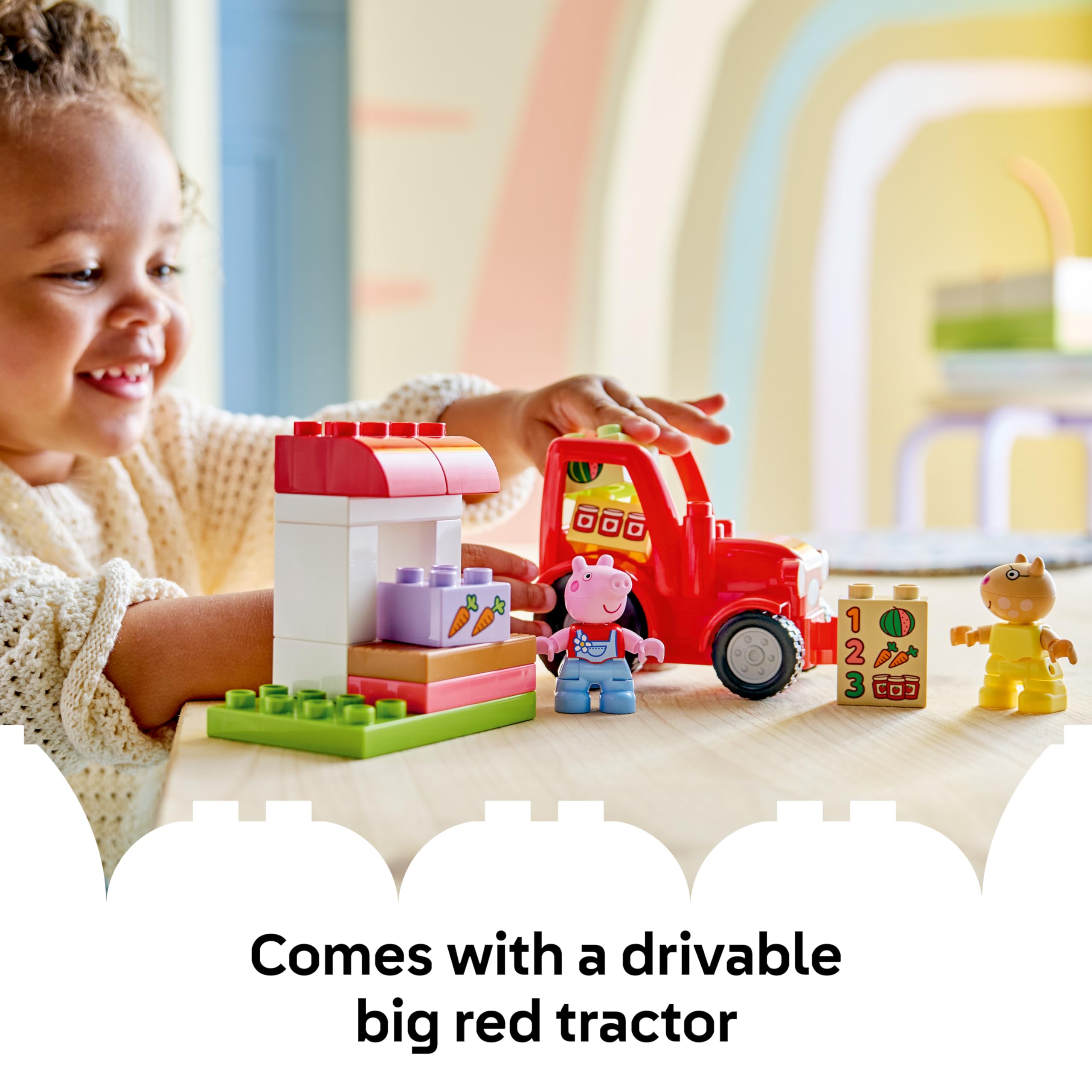 LEGO DUPLO Peppa Pig Tractor and Market 10468 Building Set | Ages 2+ 5