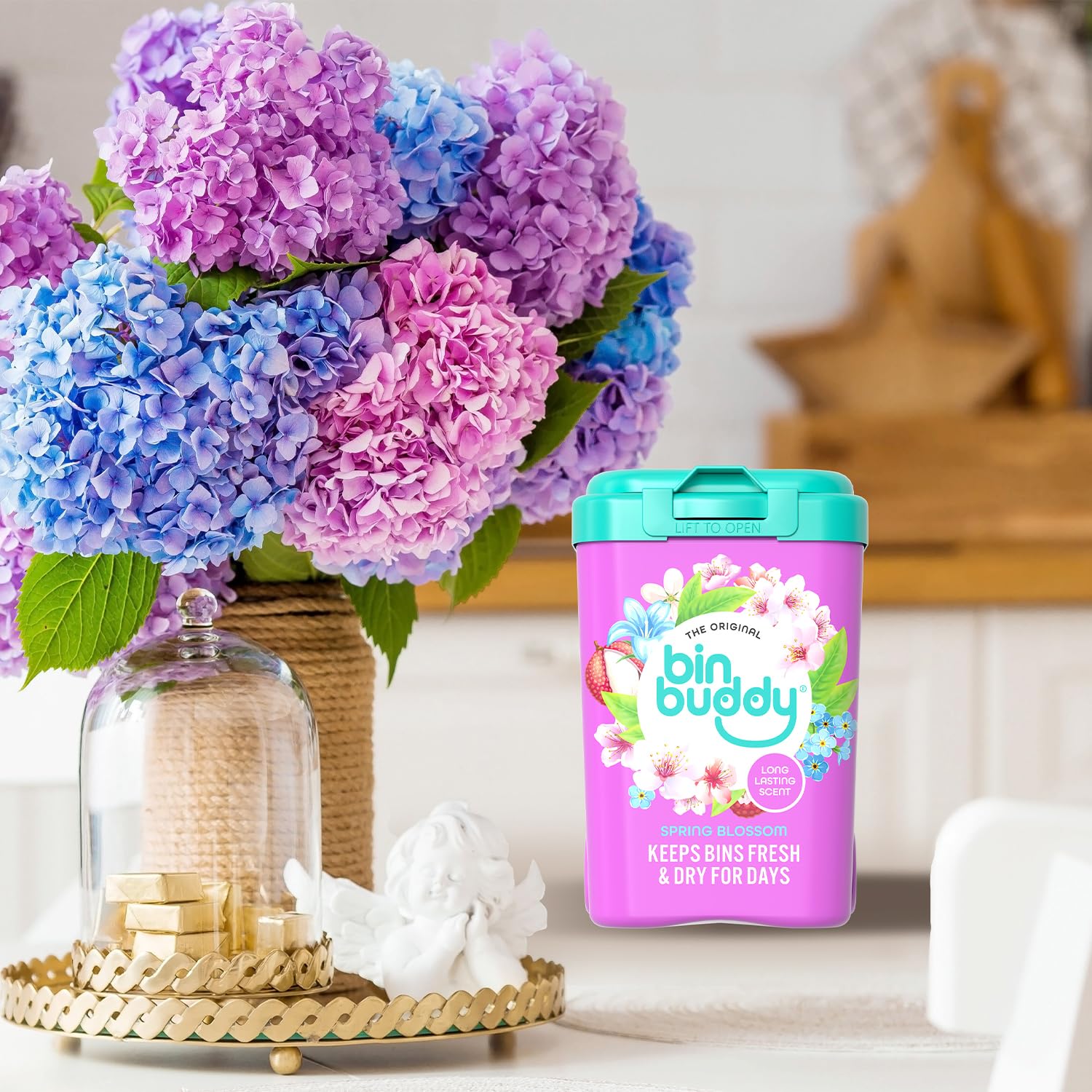 Bin Buddy Fresh Spring Blossom Powder - Deodoriser for Bins | 450g | Indoor & Outdoor Use 7