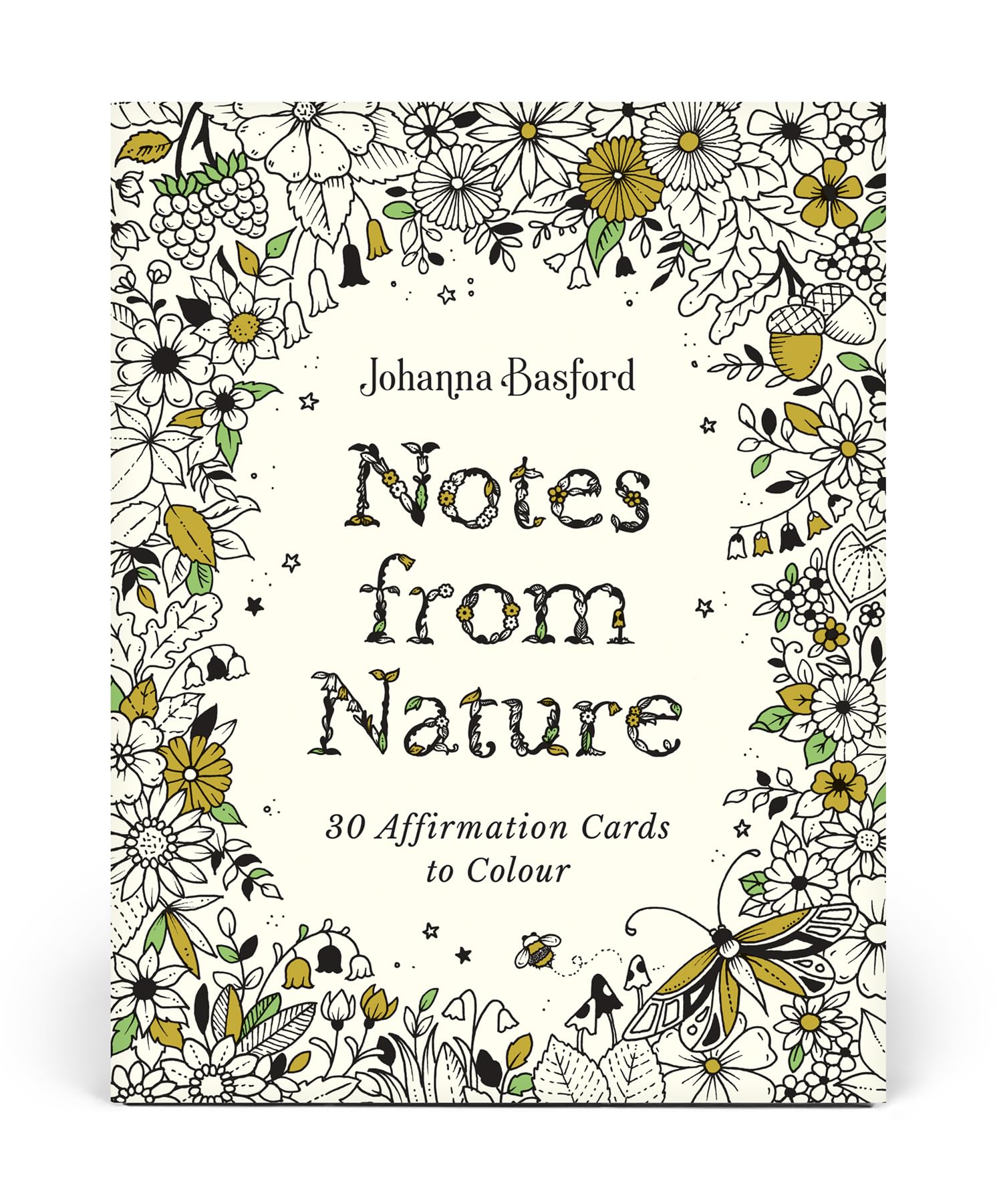 Kaddo Johanna Basford's Notes from Nature: 30 Colour-in Affirmation Cards | English Language | 332g