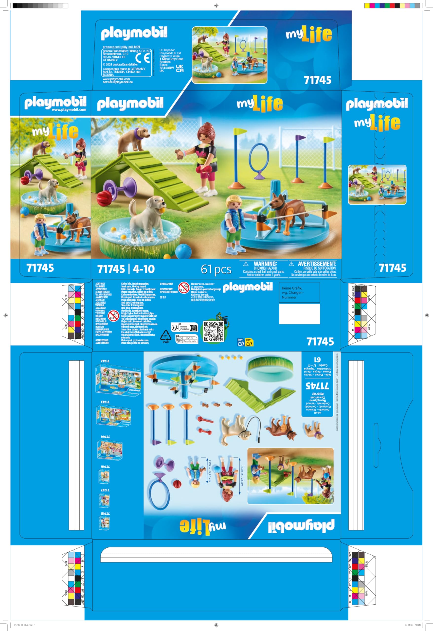Playmobil My Life Dog Playground Playset - Interactive Dog Figures Toy for Kids 4+ 2