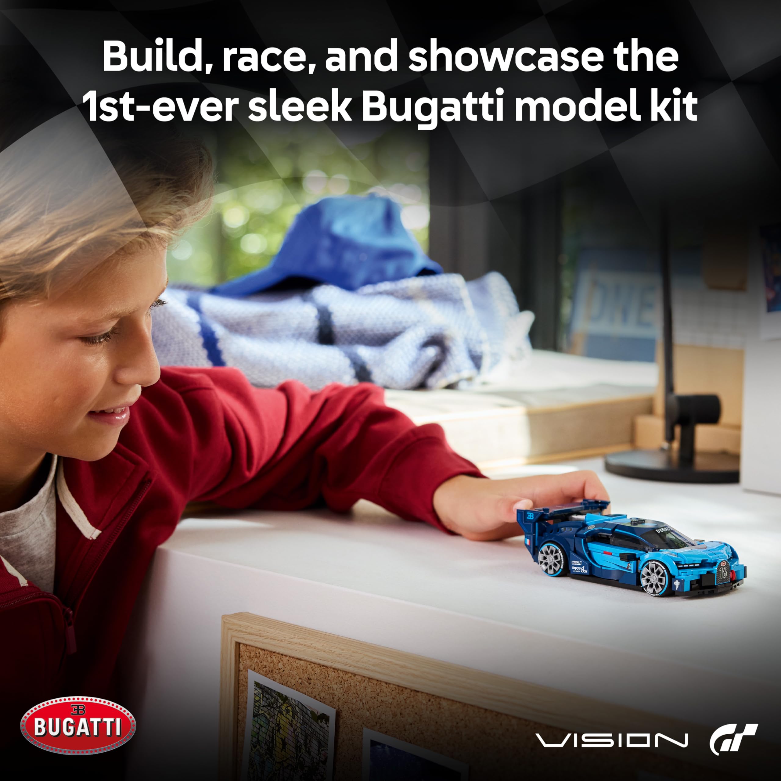 LEGO Speed Champions Bugatti Vision GT Hyper Sports Car Toy Set 77253 for Ages 9+ 2