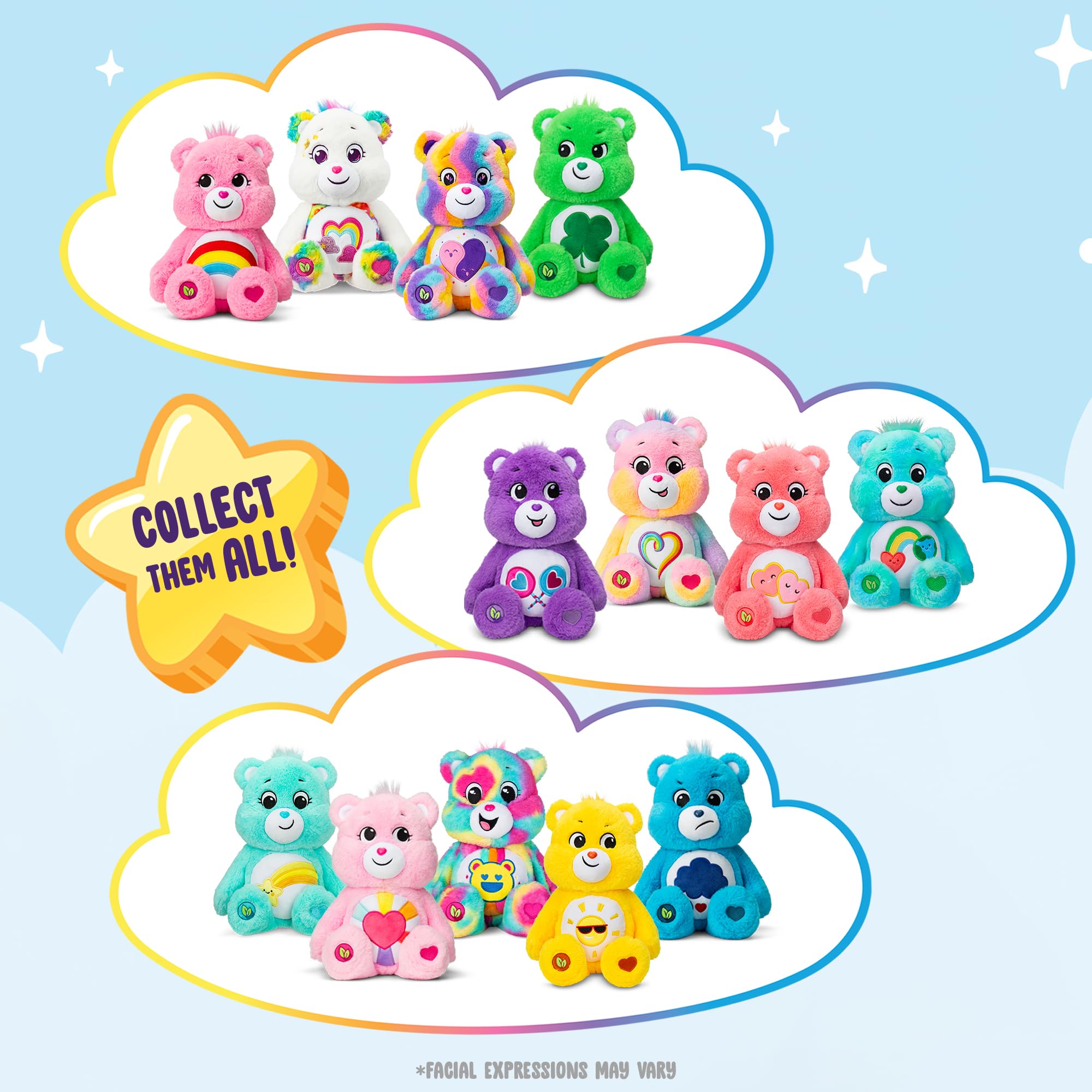 Care Bears Love-A-Lot Bear 35cm Medium Plush - Soft Huggable Stuffed Animal with Collectible Care Coin 5