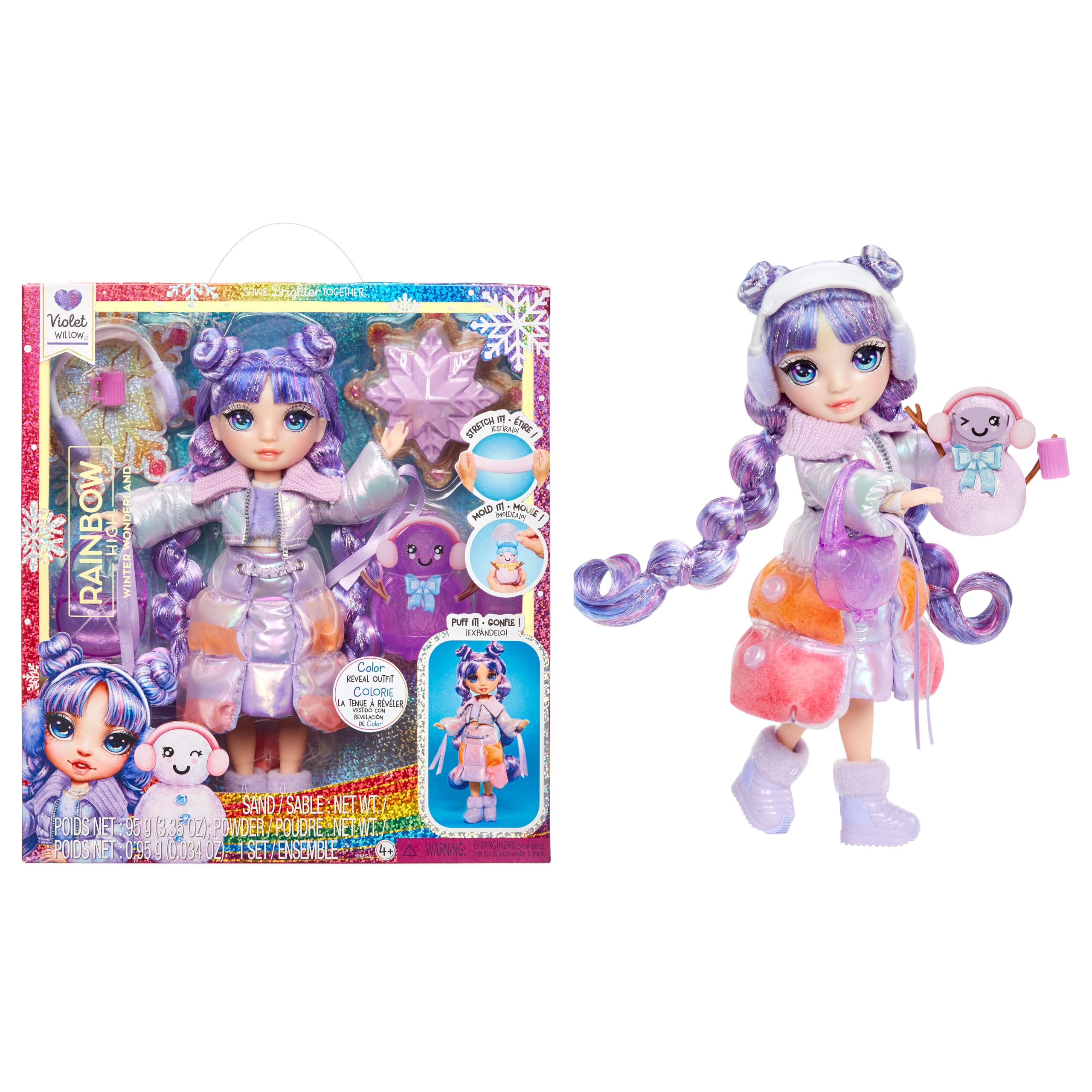Rainbow High Winter Wonderland - Violet (Purple) 28 cm Fashion Doll with Magic Snow Outfit 9