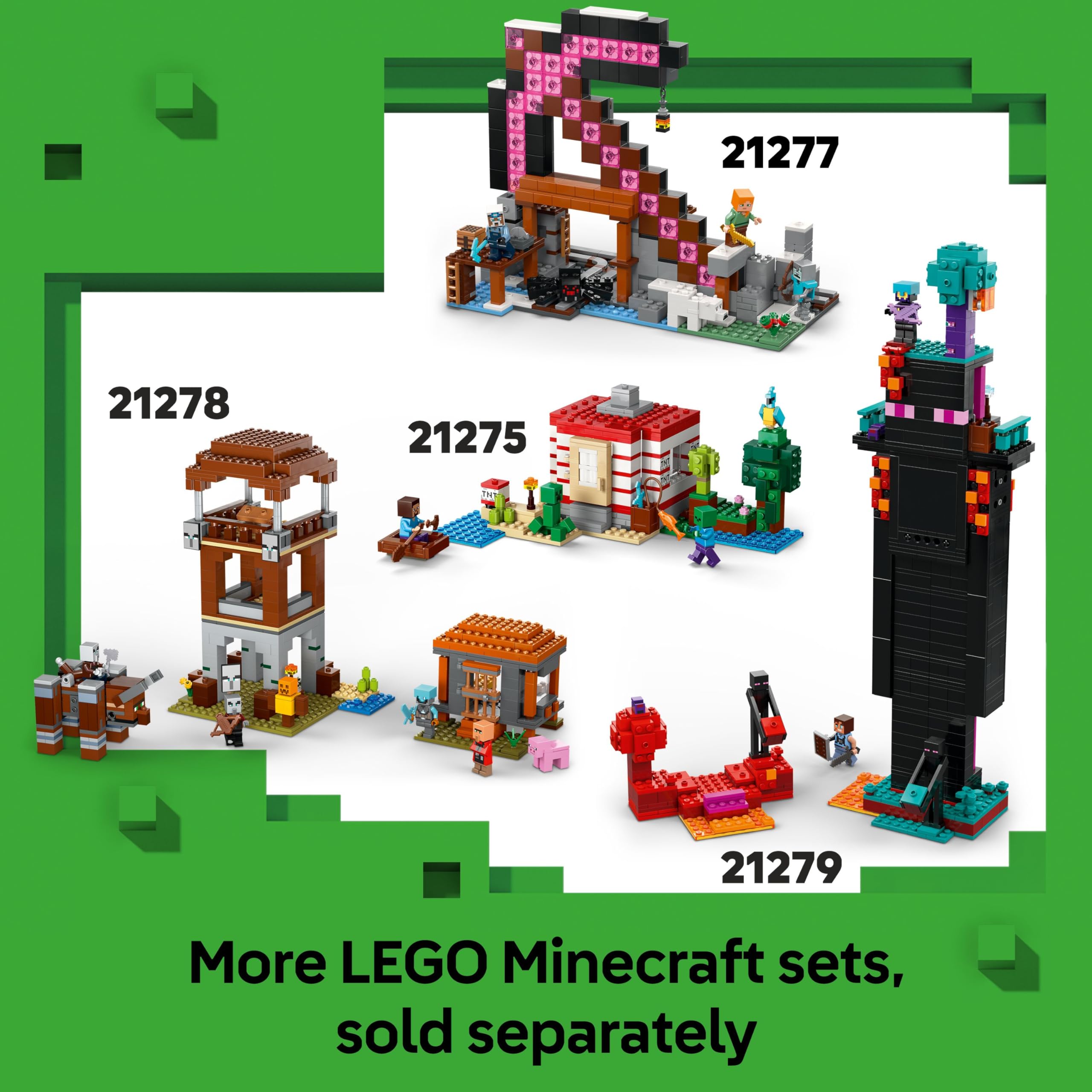 LEGO Minecraft The Warden Encounter 21274 - Buildable Warden Figure with Minifigure and Lush Cave Set 9