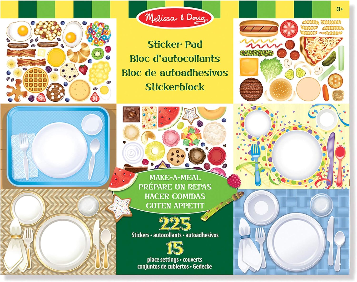 Melissa & Doug Make-a-Meal Sticker Pad - Educational Activity Set for Ages 3+ 1