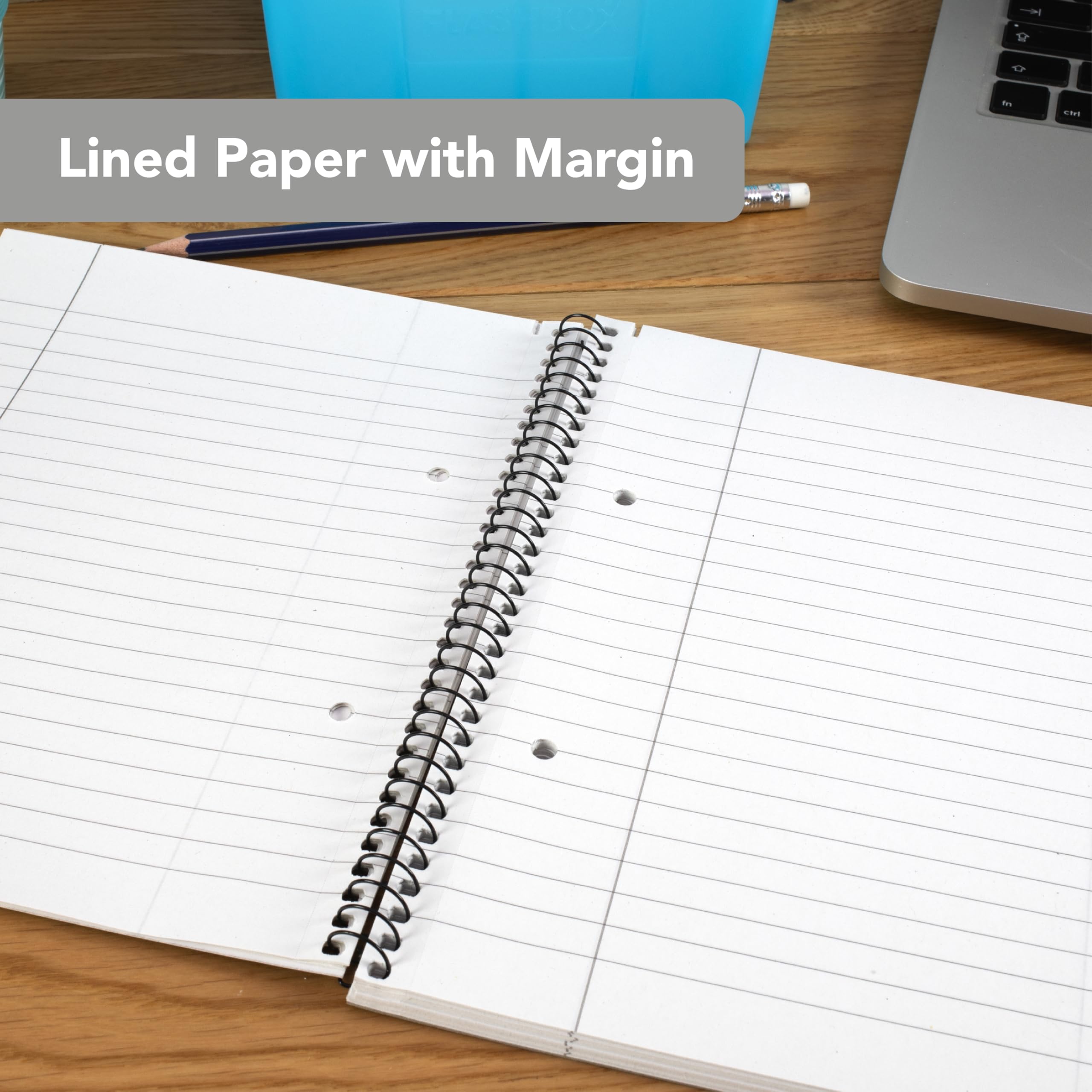 SUMMIT Jotter A5 Notebook - 80 Sheets, 160 Page, 8mm Ruled with Margin | Pack of 5 Grey 5