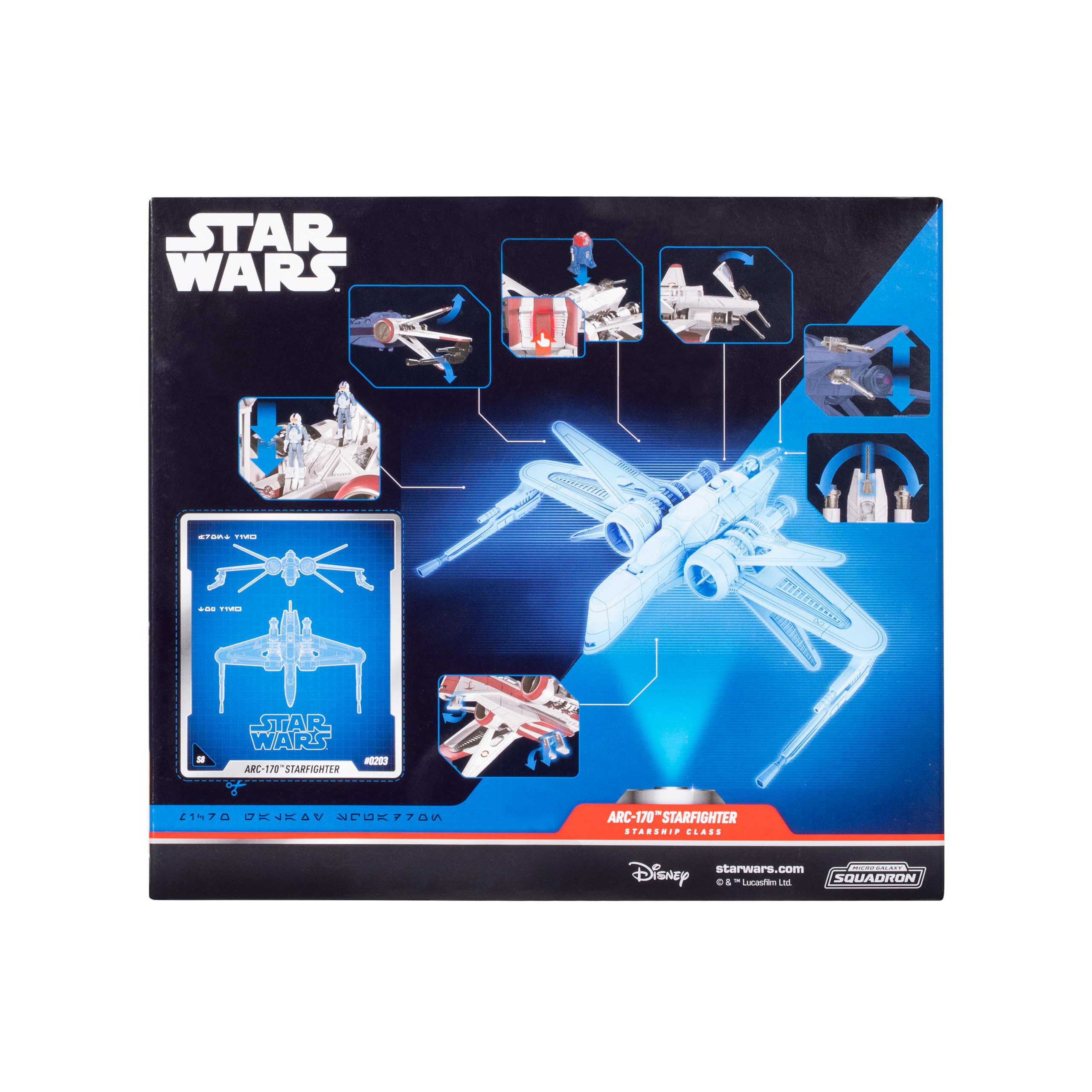 Star Wars™ Micro Galaxy Squadron ARC-170 Starfighter - 8-Inch Vehicle with 3 Micro Figures 4