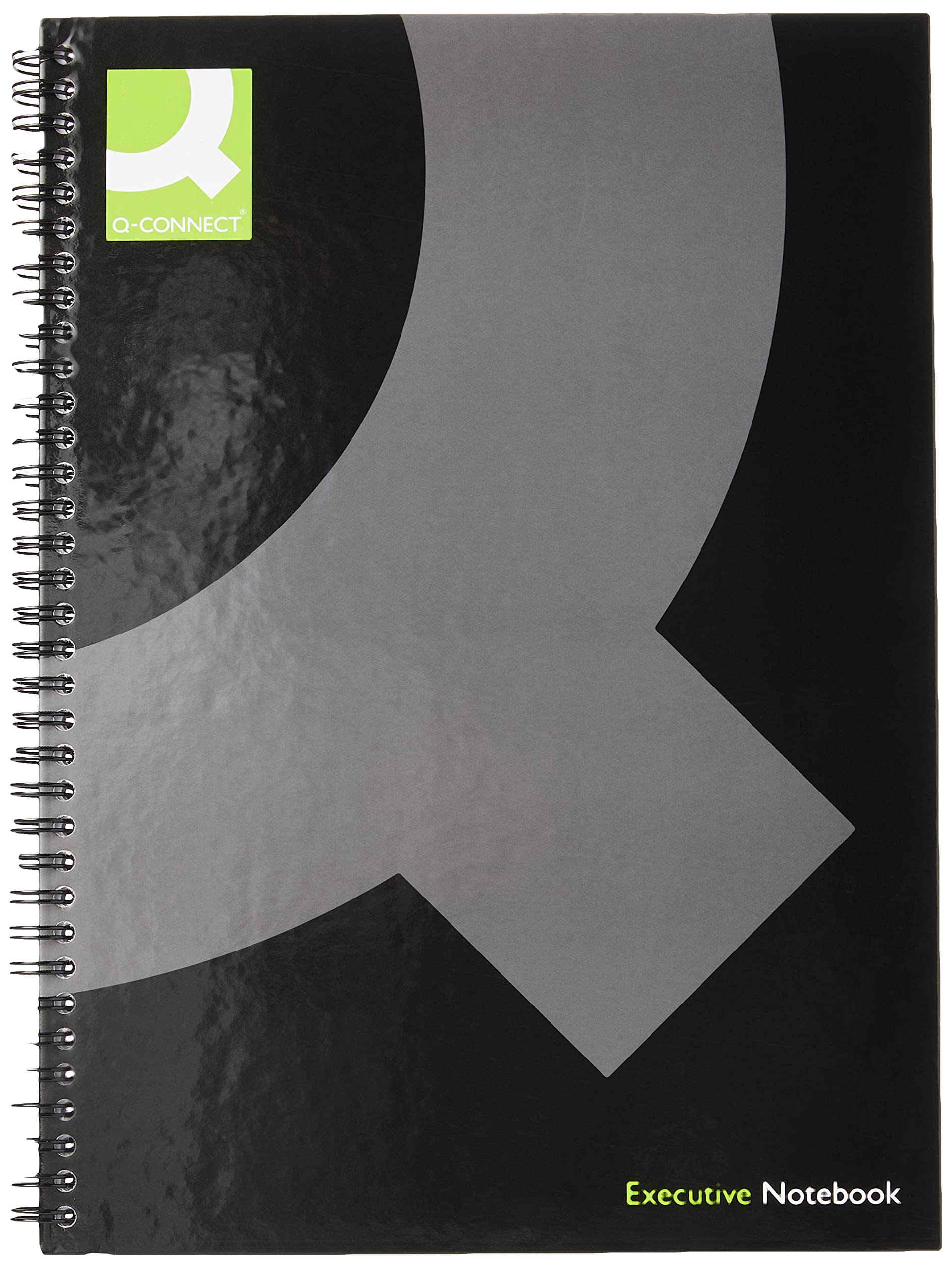 Q-Connect Hardback Wirebound Book, A4, Black, Pack of 3 4