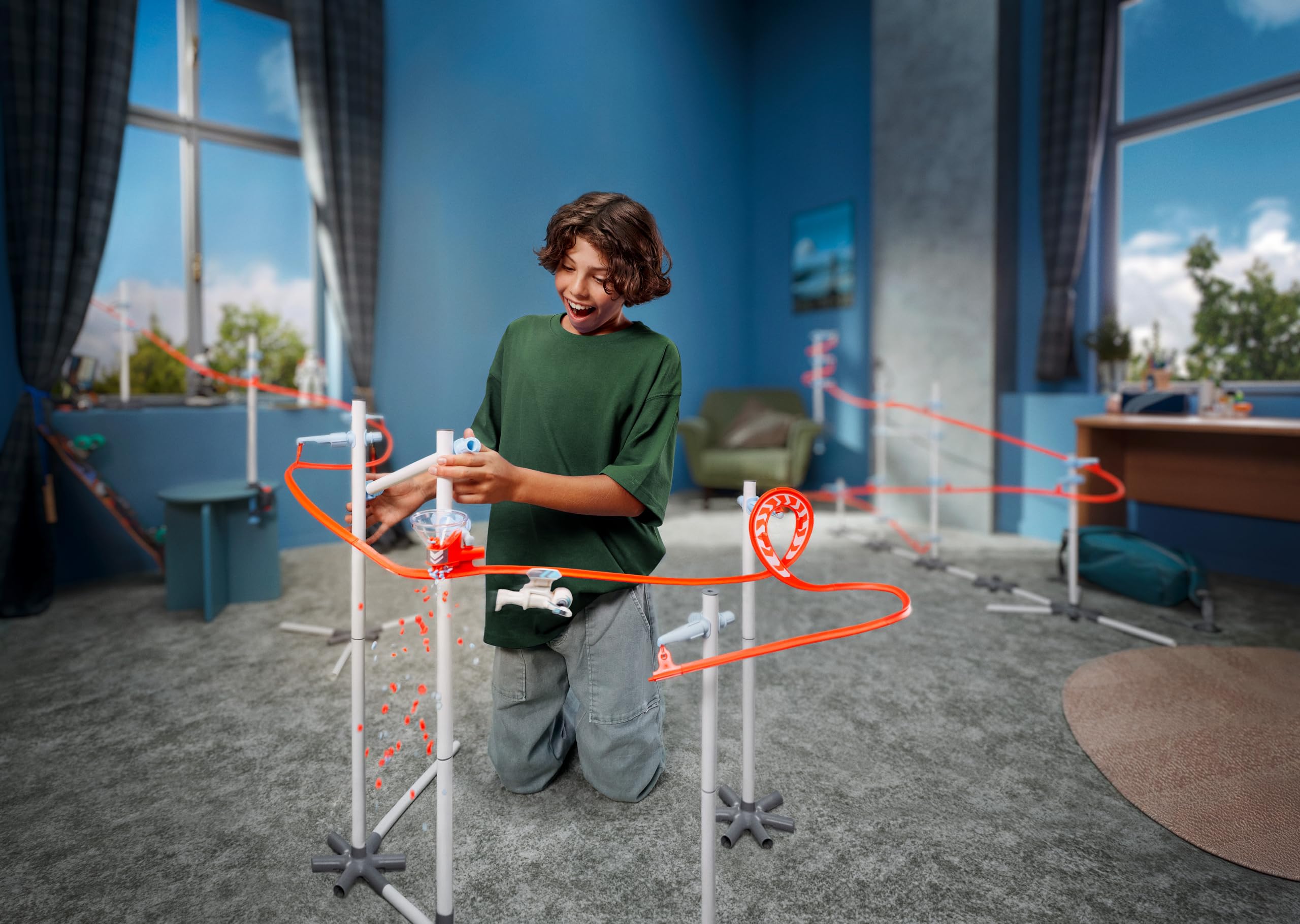 Sky Trails Flip Rail - Action Building Toy for Dynamic Racing Routes 5