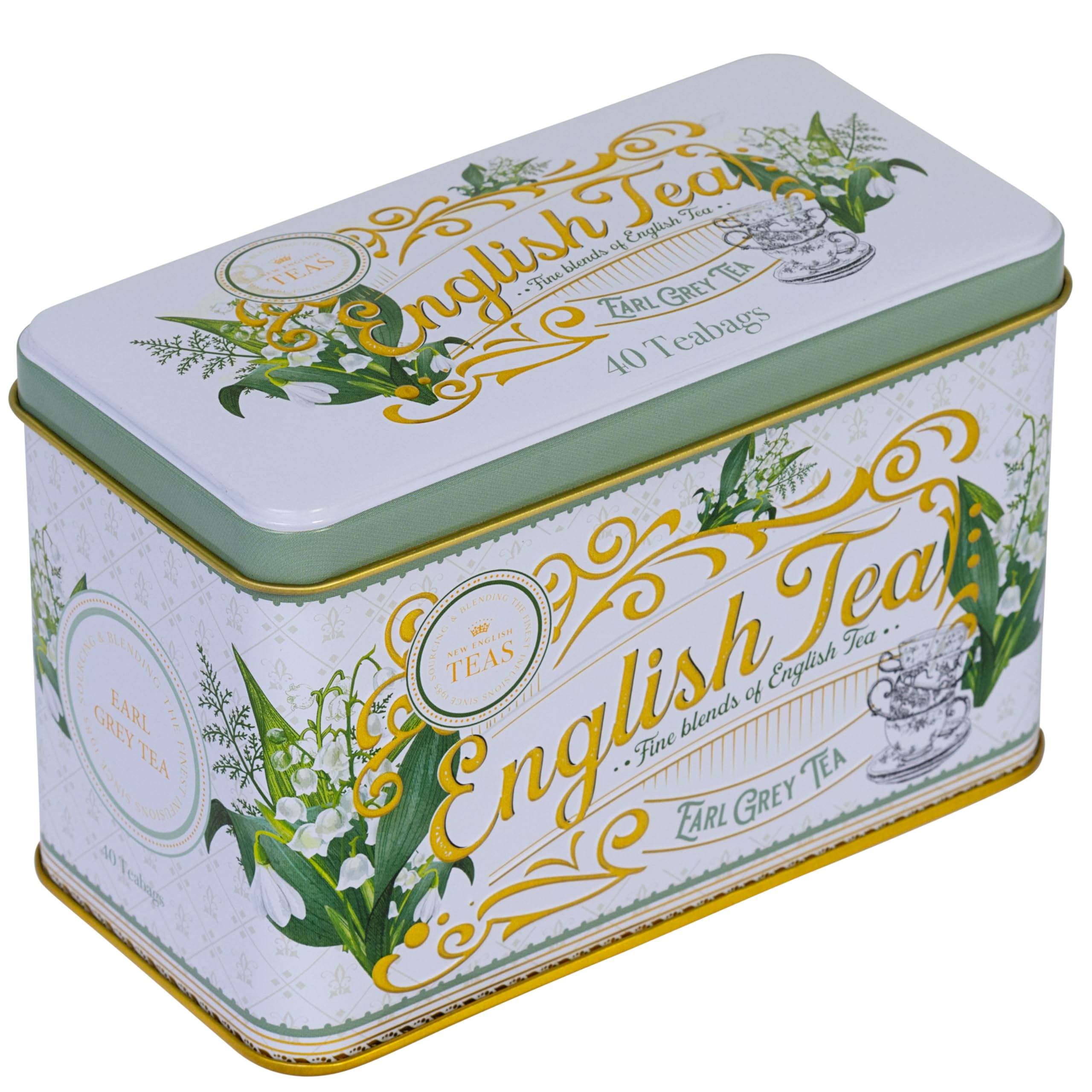 New English Teas - Lily of the Valley Earl Grey Tea Tin with 40 Teabags 4