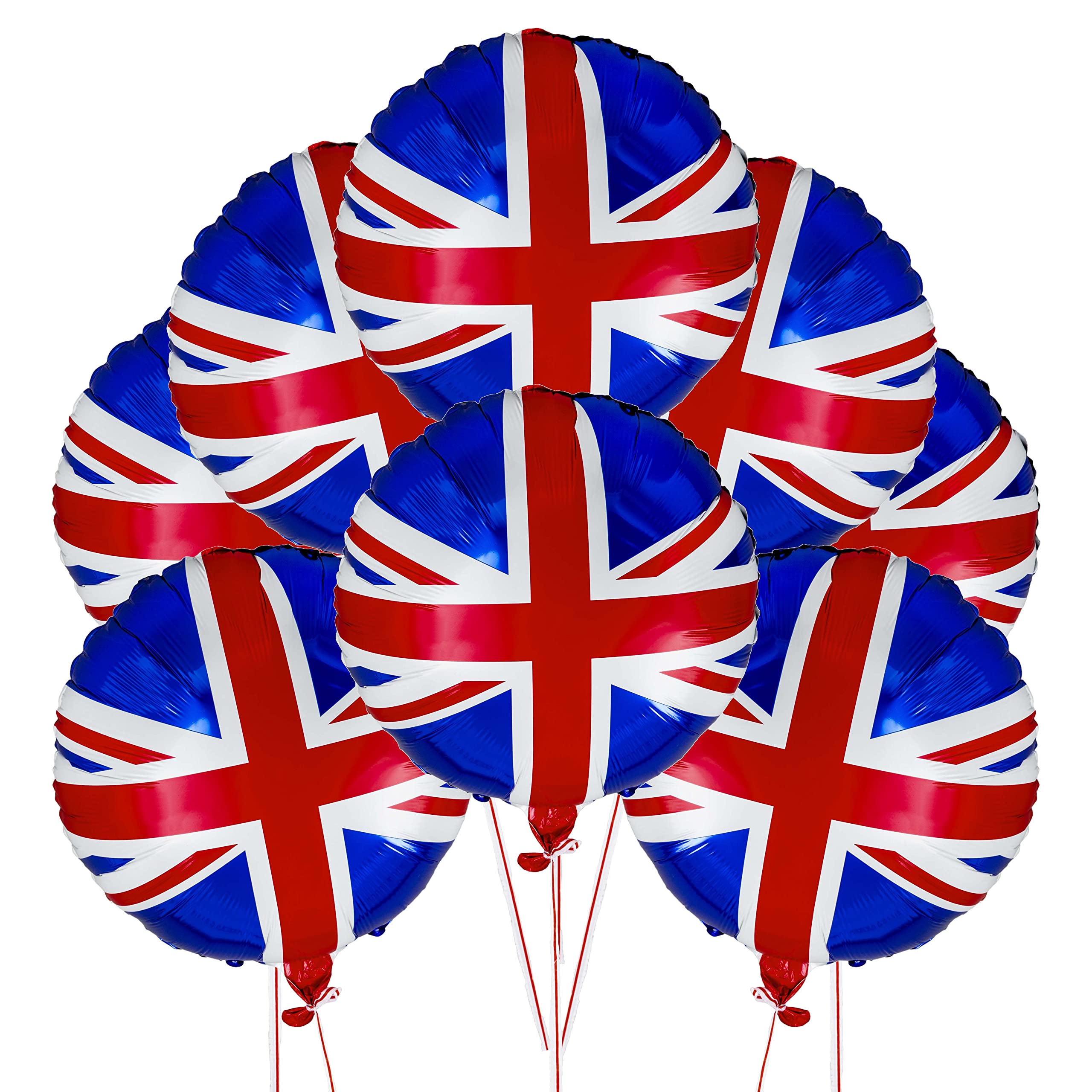 SHATCHI 10Pcs Large Union Jack Foil Balloon 18 Inch Helium Fill for British Parties
