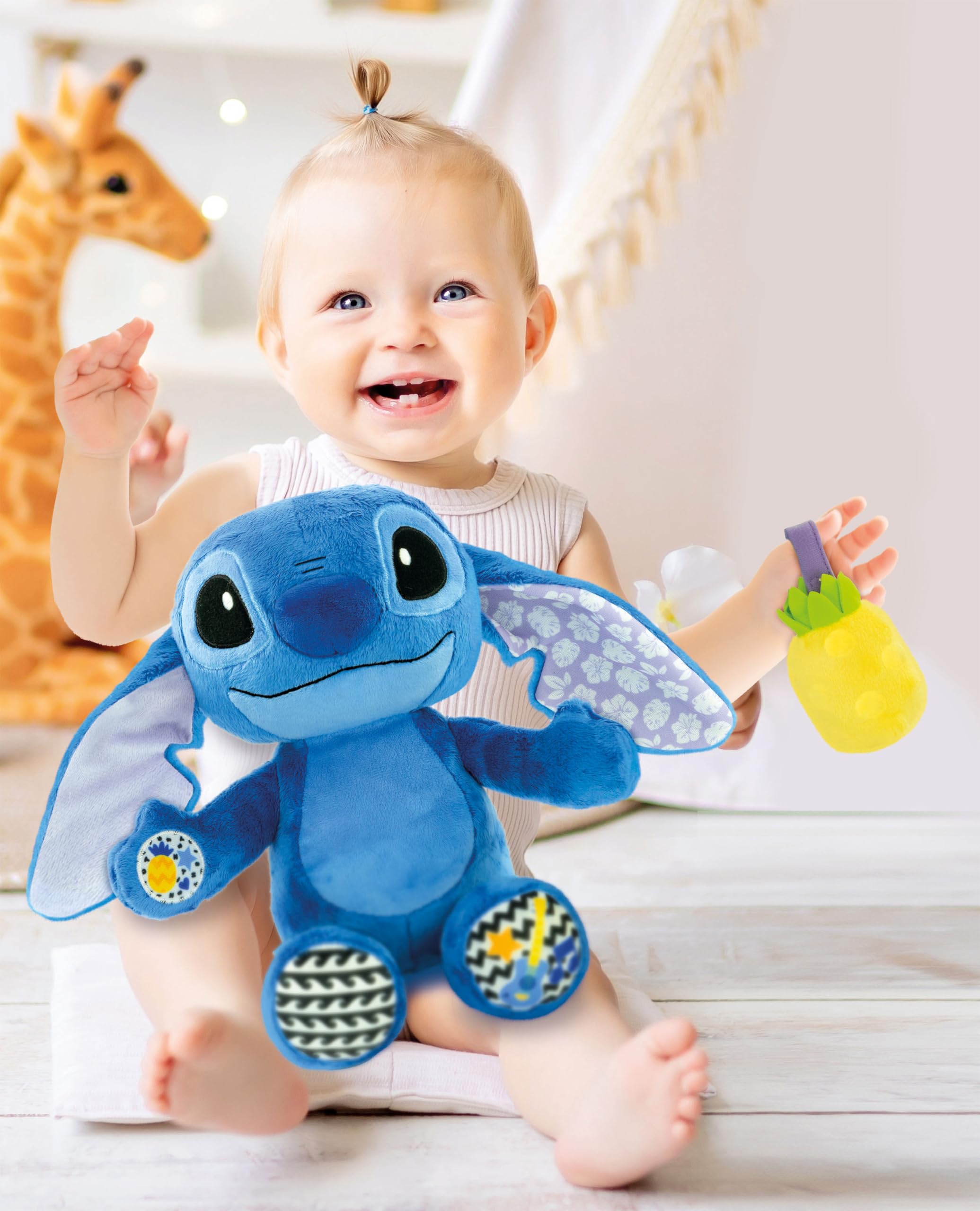 Clementoni Disney Baby Stitch Musical Plush - Educational Electronic Toy for Toddlers, 0 Months & Up 12