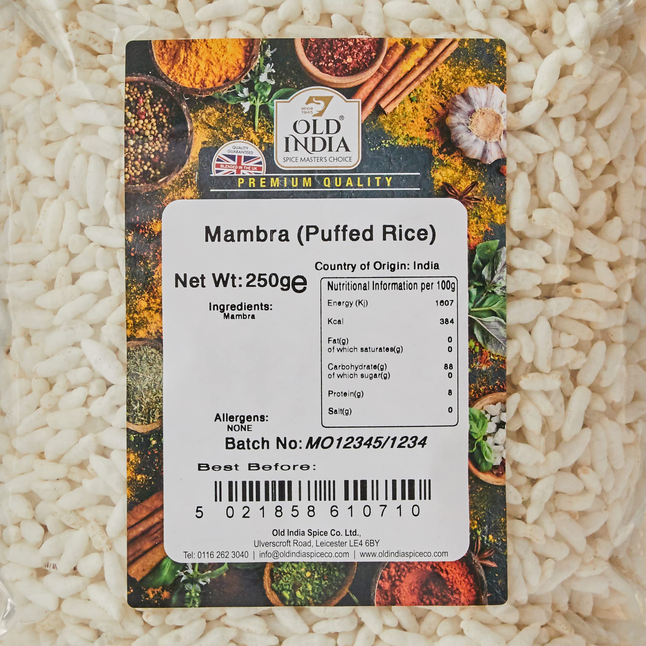 Old India Mamara (Puffed Rice) Seasoning - 250g | Natural & Additive Free 2