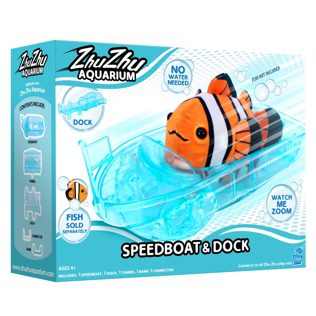 John Adams Zhu Zhu Pets Aquarium Speedboat and Dock Playset | Ages 4+
