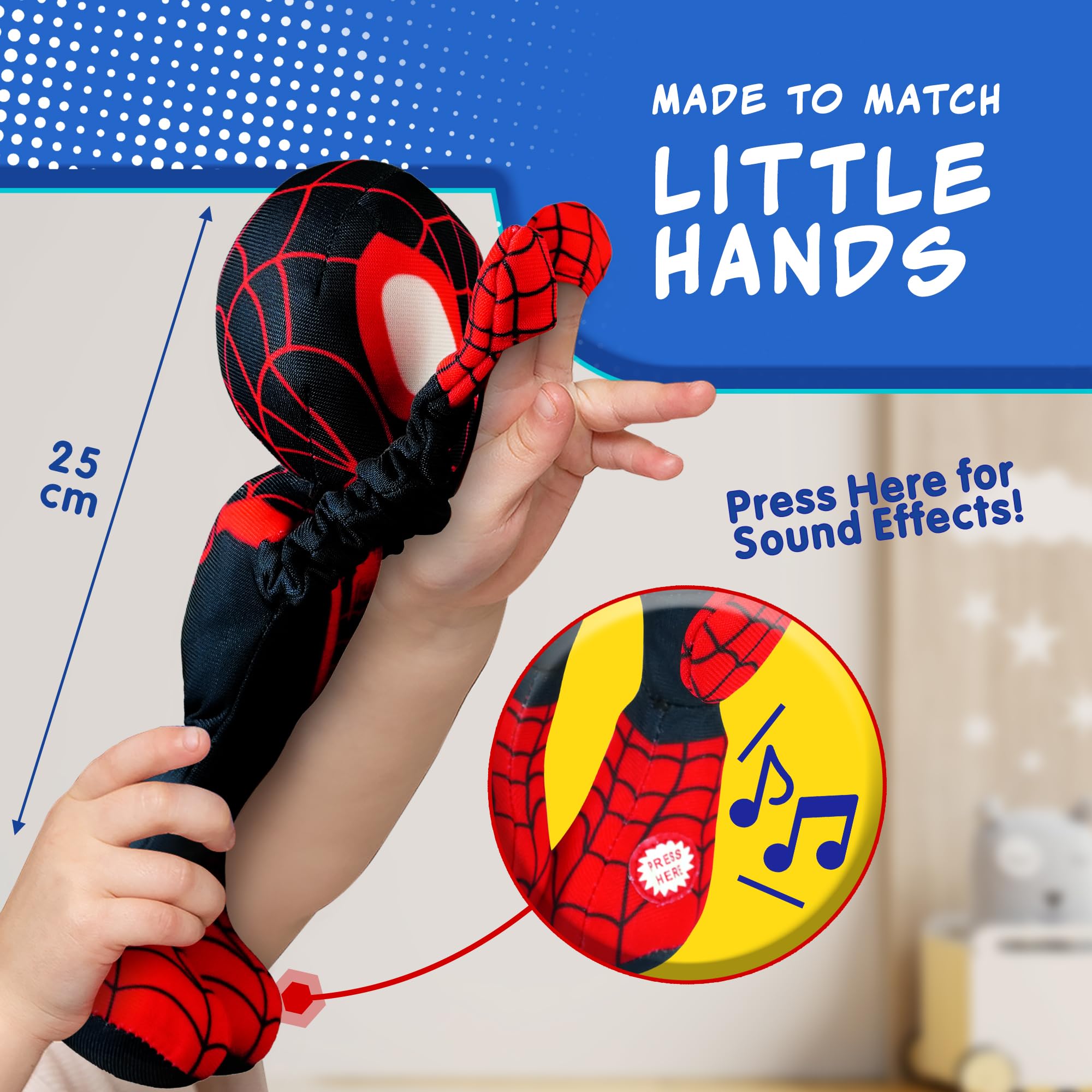 Marvel Spidey and His Amazing Friends Slingshot Plush Spin Toy - Stretchable Web-Slinging Action for Kids 9