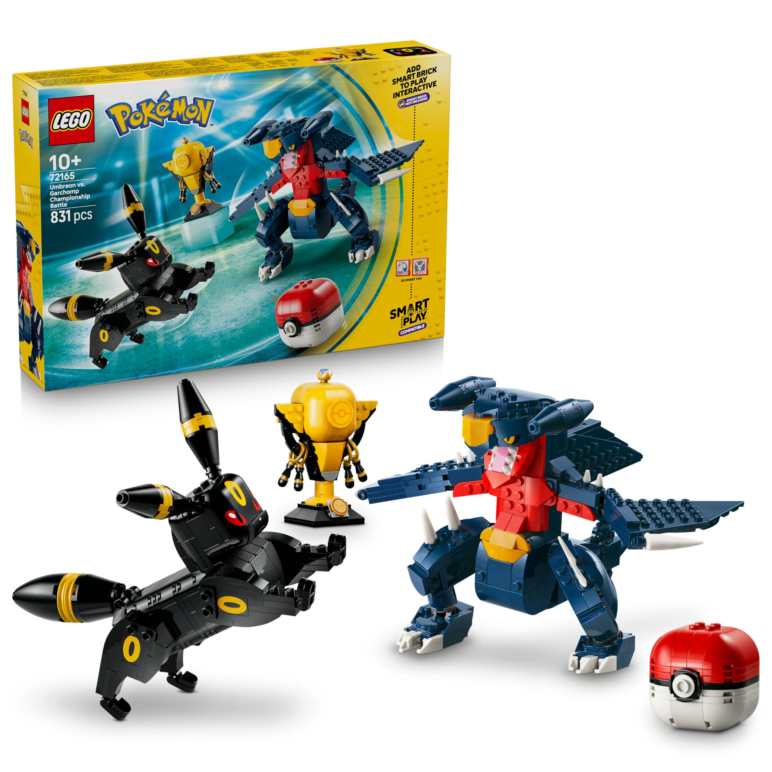 LEGO SMART Play Umbreon vs. Garchomp Championship Battle Building Set (72165) | Ages 10+