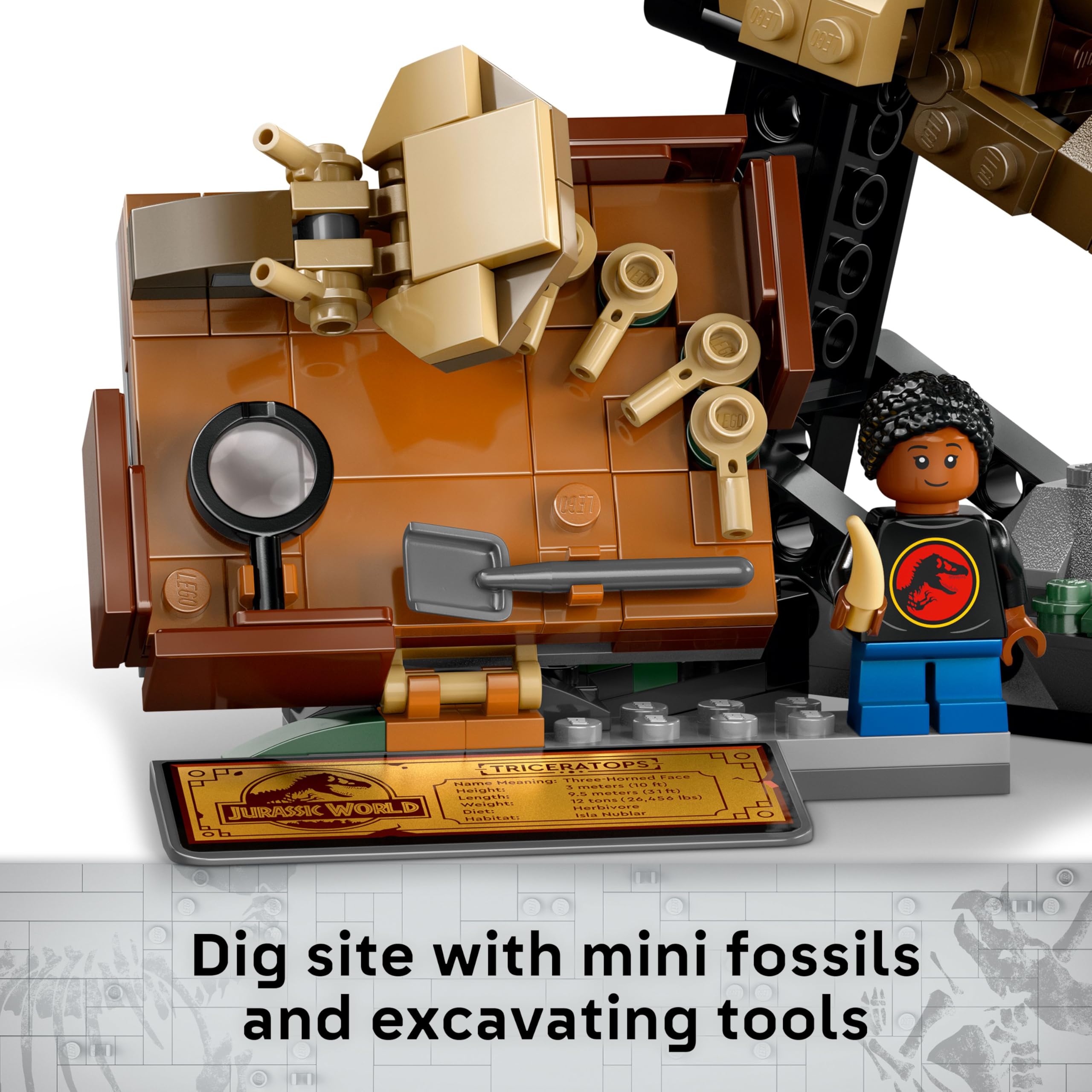 LEGO Jurassic World Dinosaur Fossils: Triceratops Skull Model 76969 Building Set for Ages 9+ 5