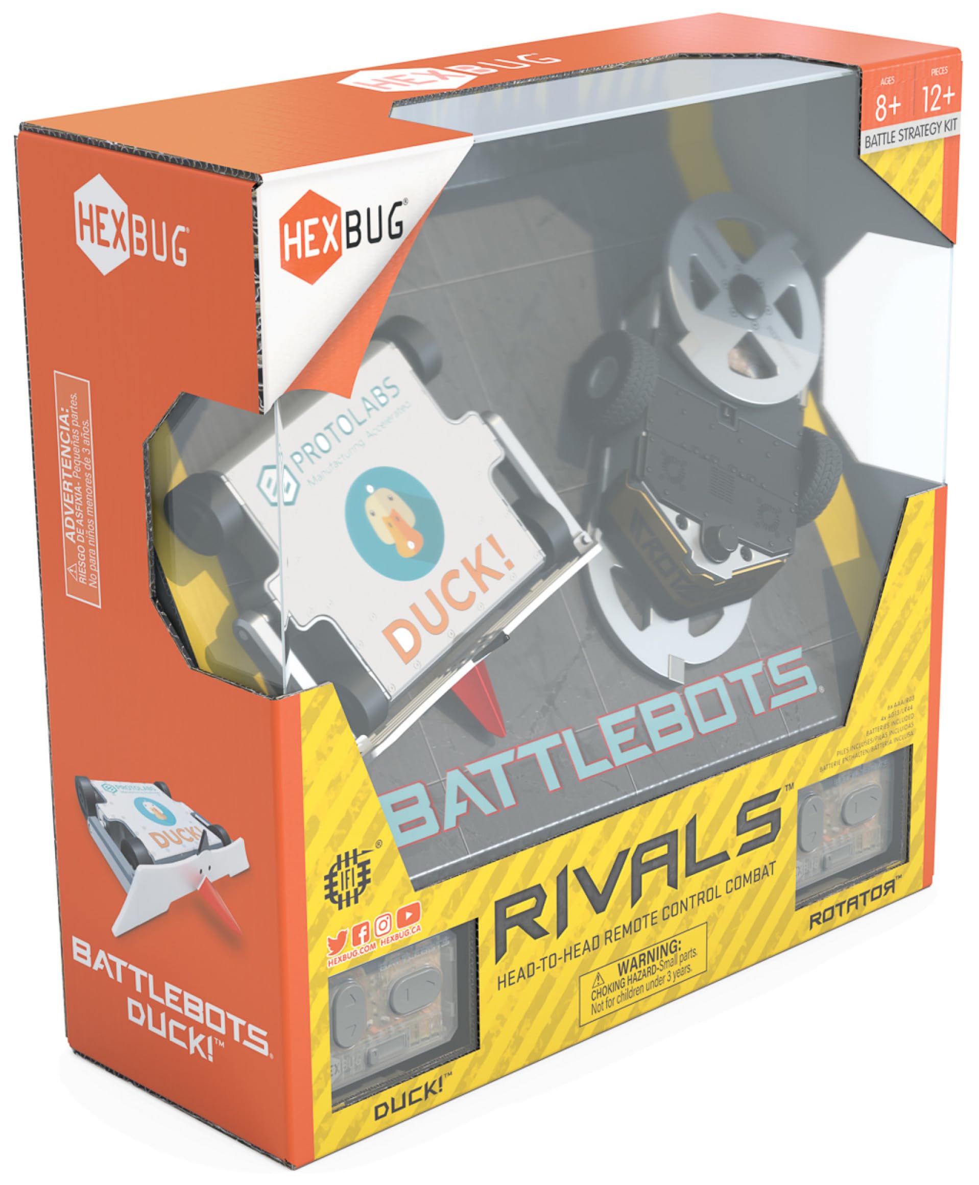 HEXBUG BattleBots Rivals 5.0 - Rotator and DUCK! Remote Control Bots | Ages 8+ 4