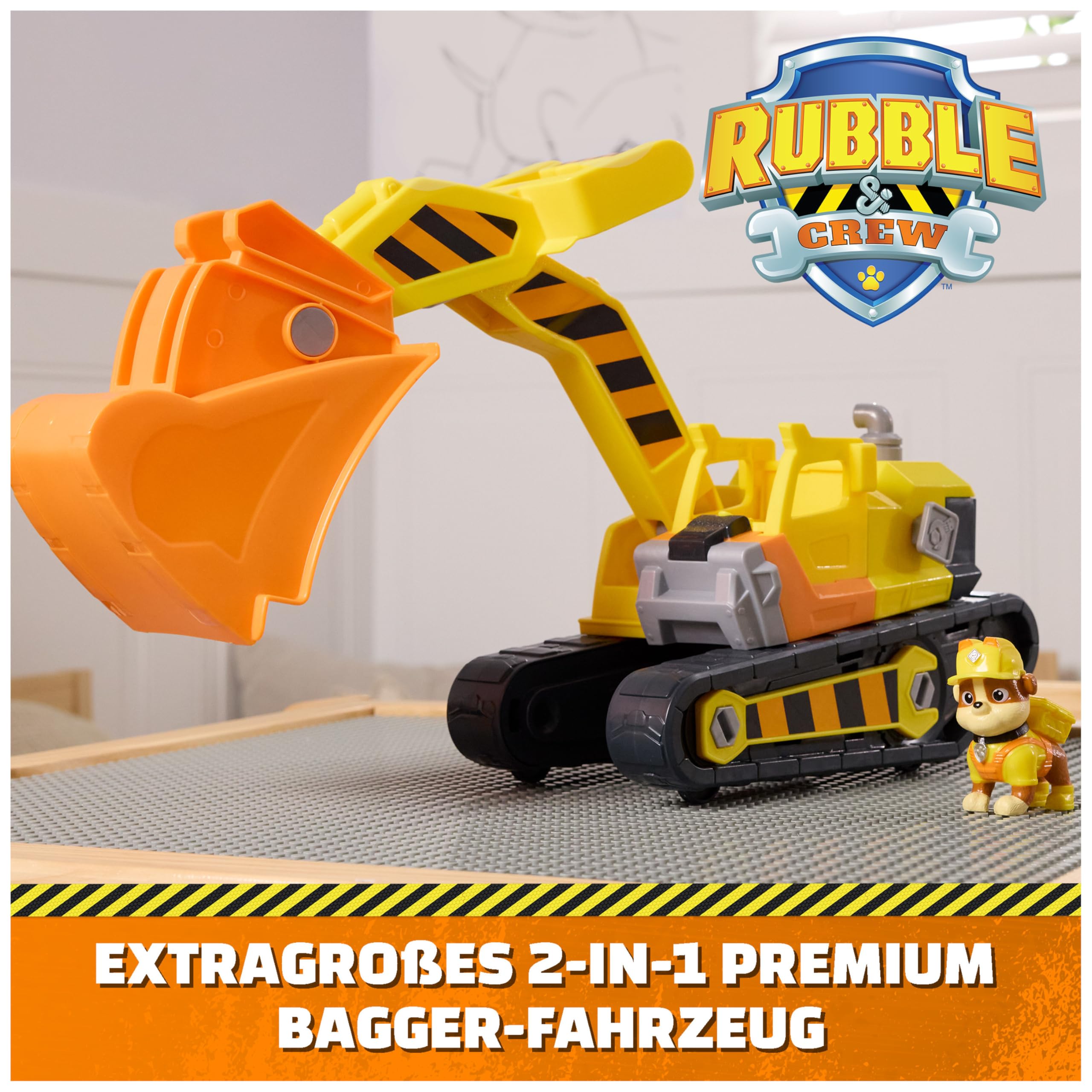 Rubble & Crew Rubble's Ultimate Tool Bulldozer Vehicle with 4 Tools and Figure | Ages 3+