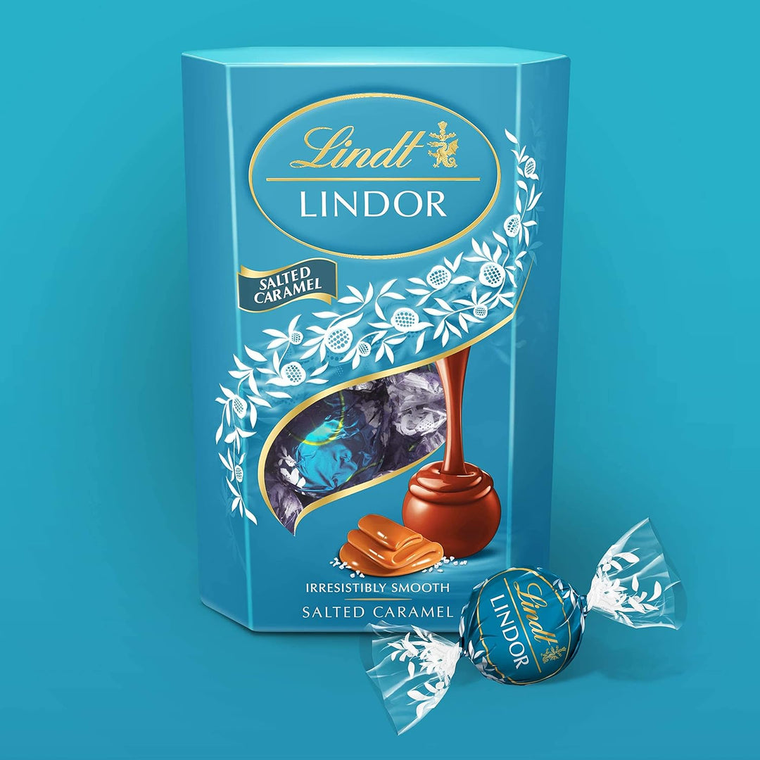 Lindt Lindor Salted Caramel Milk Chocolate Truffles - 200g Gift Box (Approx 16 Truffles)