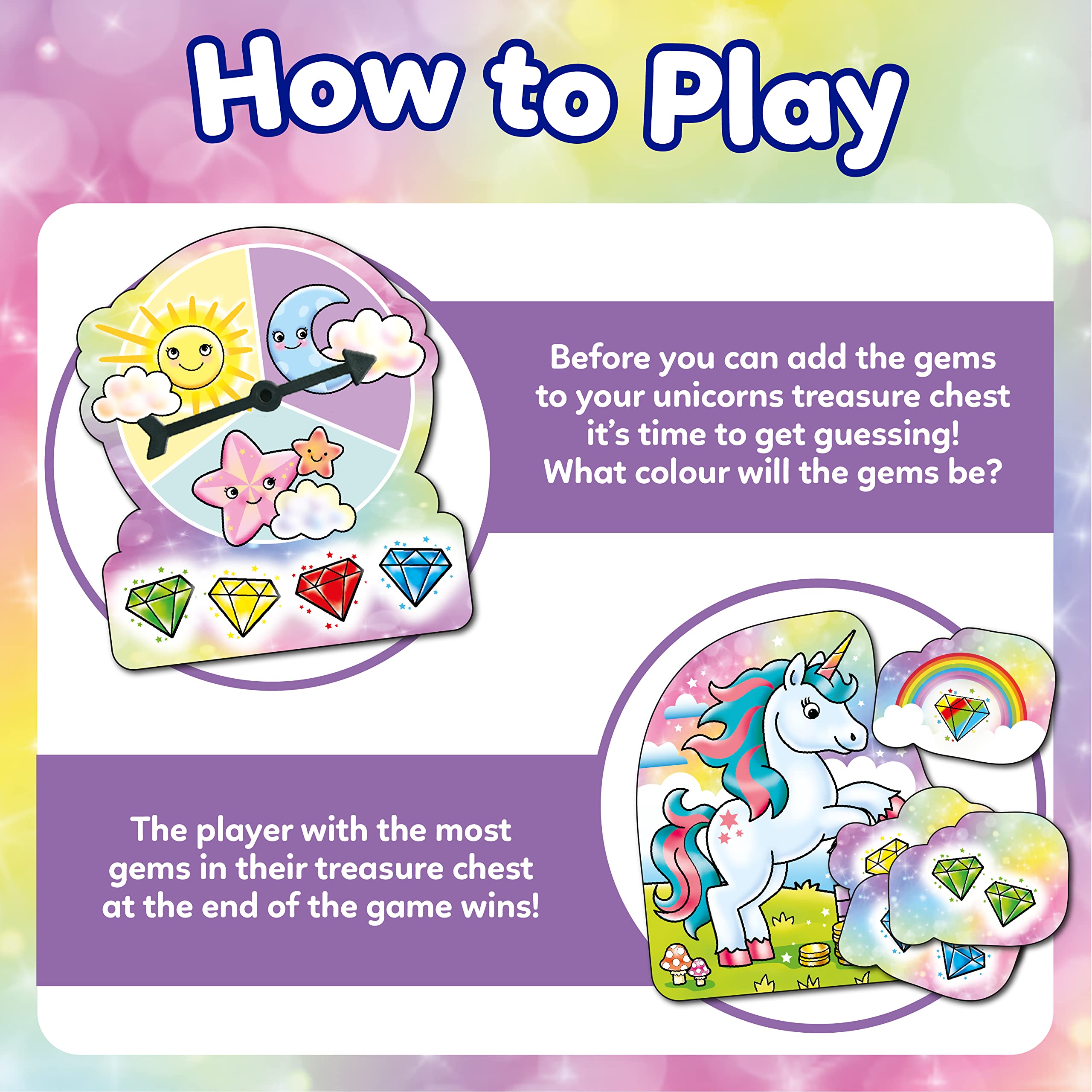 Orchard Toys Unicorn Jewels Colour Matching Game | Ages 3-7 | 2-4 Players | Travel Size 3