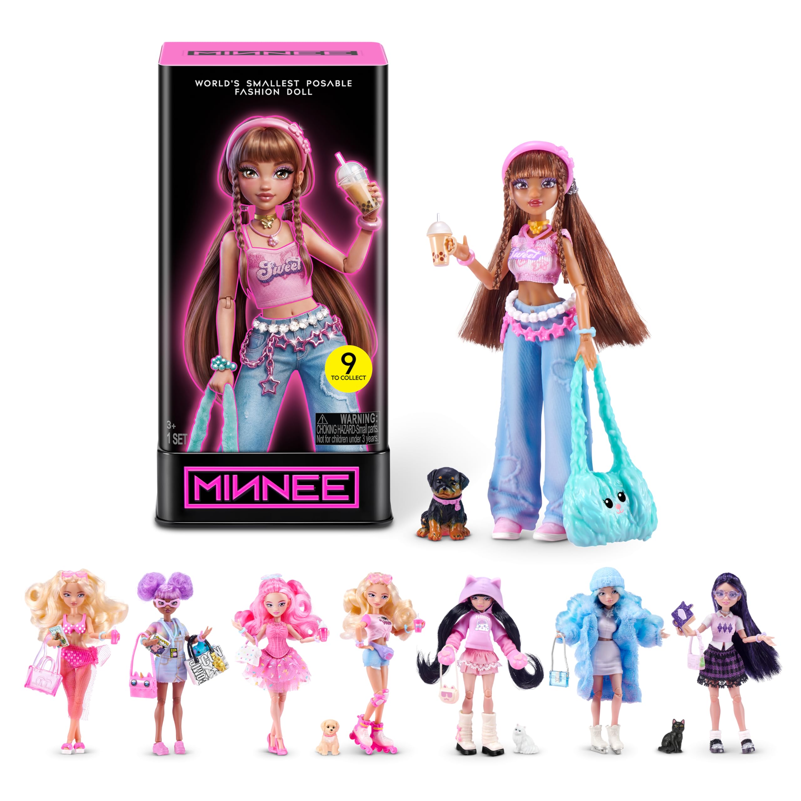 MINNEE Fashion Doll Blind Box Surprise Collectible Doll | 4 Inch Size | 16 Articulation Points