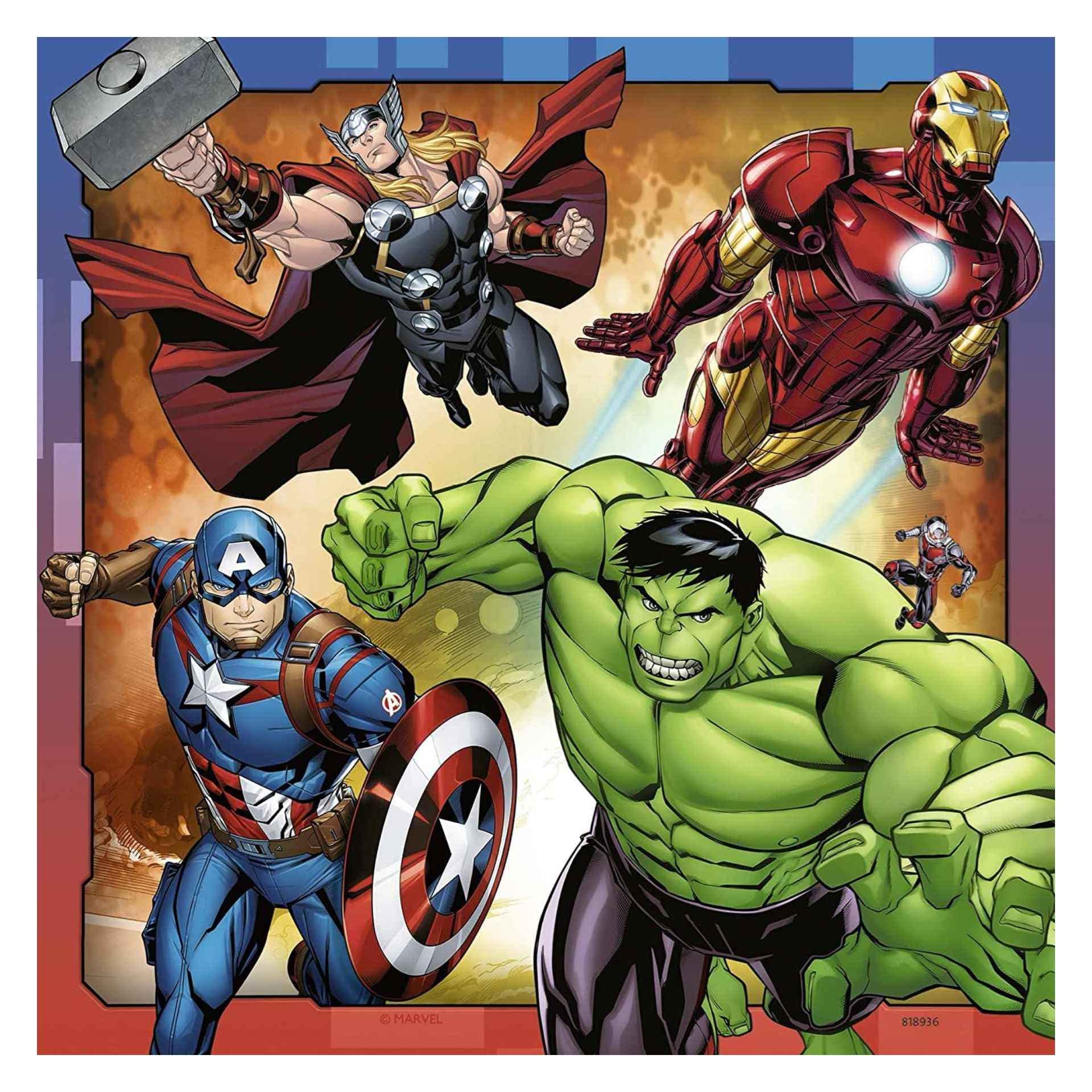 Ravensburger Marvel Avengers Assemble 3 x 49 Piece Jigsaw Puzzles for Kids Age 5 Years Up 6