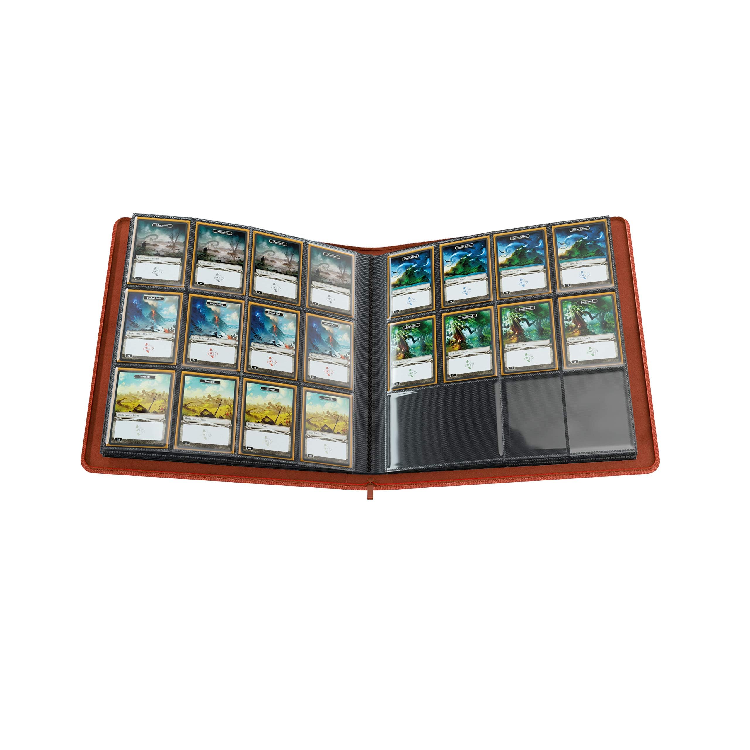Gamegenic Zip-Up Album - 480 Card Capacity | Side-Loading Pockets | Red 5