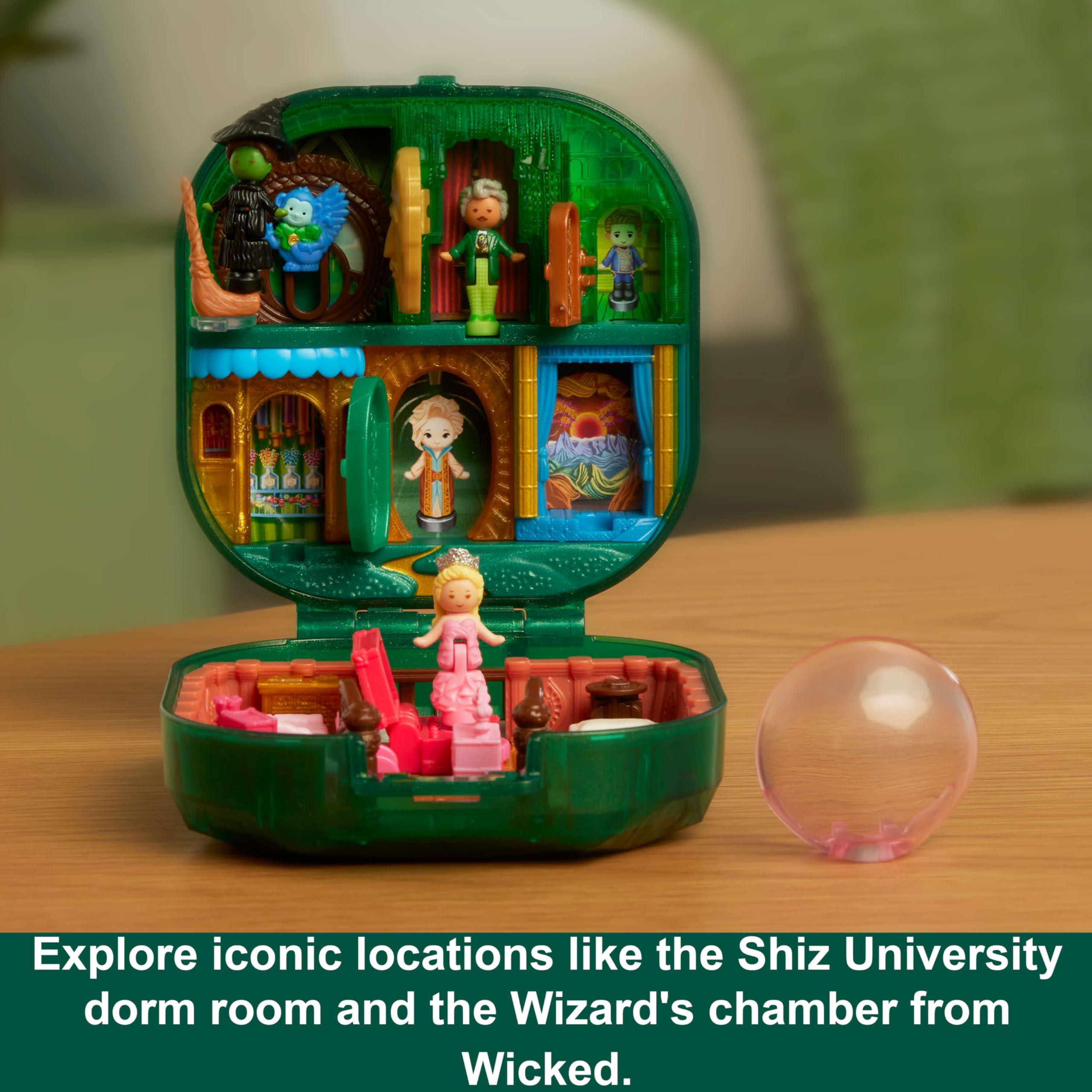 Polly Pocket x Wicked Collector Compact - Micro Dolls & Playset for Ages 4+ 6