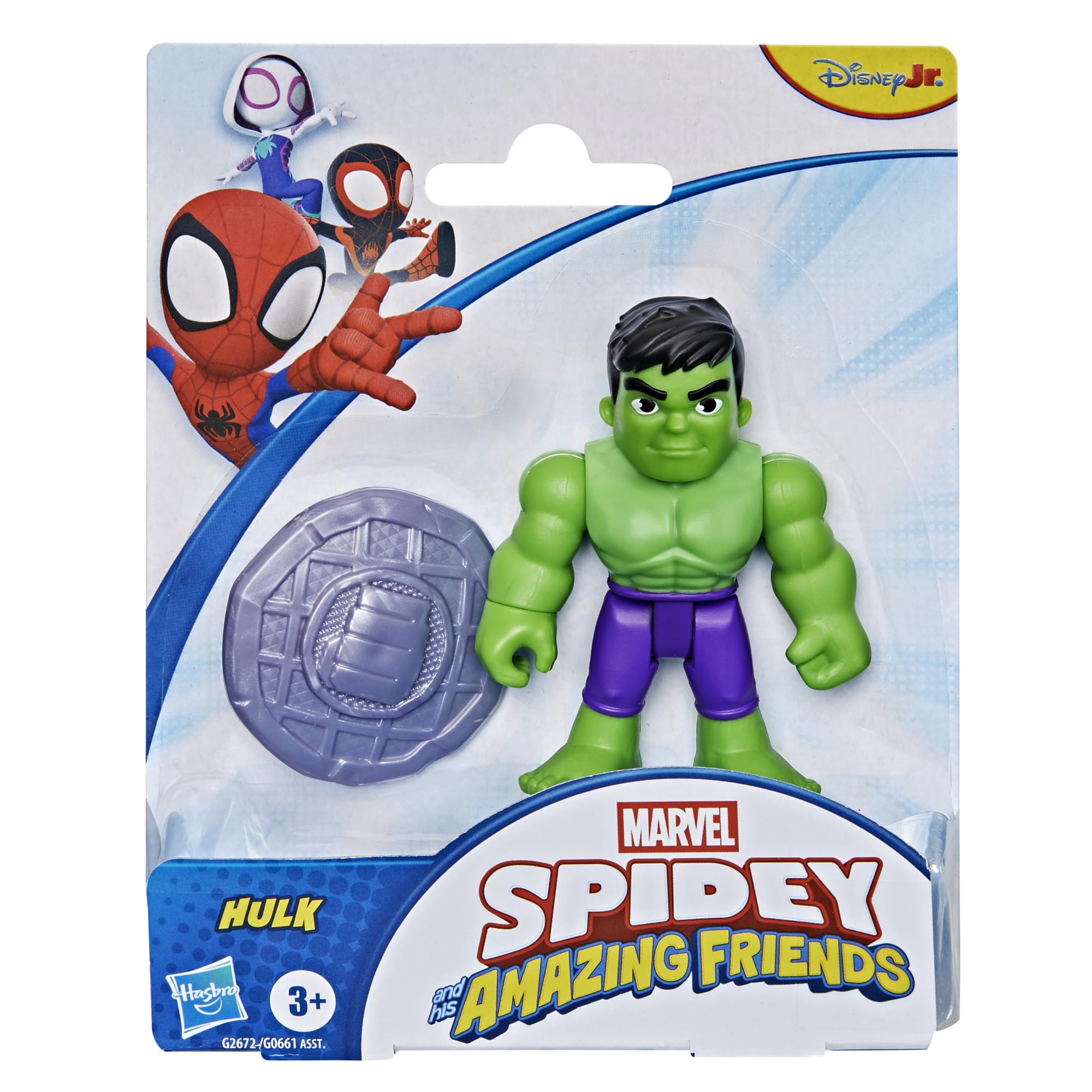 SPIDEY AND HIS AMAZING FRIENDS Hulk Action Figure - 7.6-cm Poseable Toy with Accessory 4