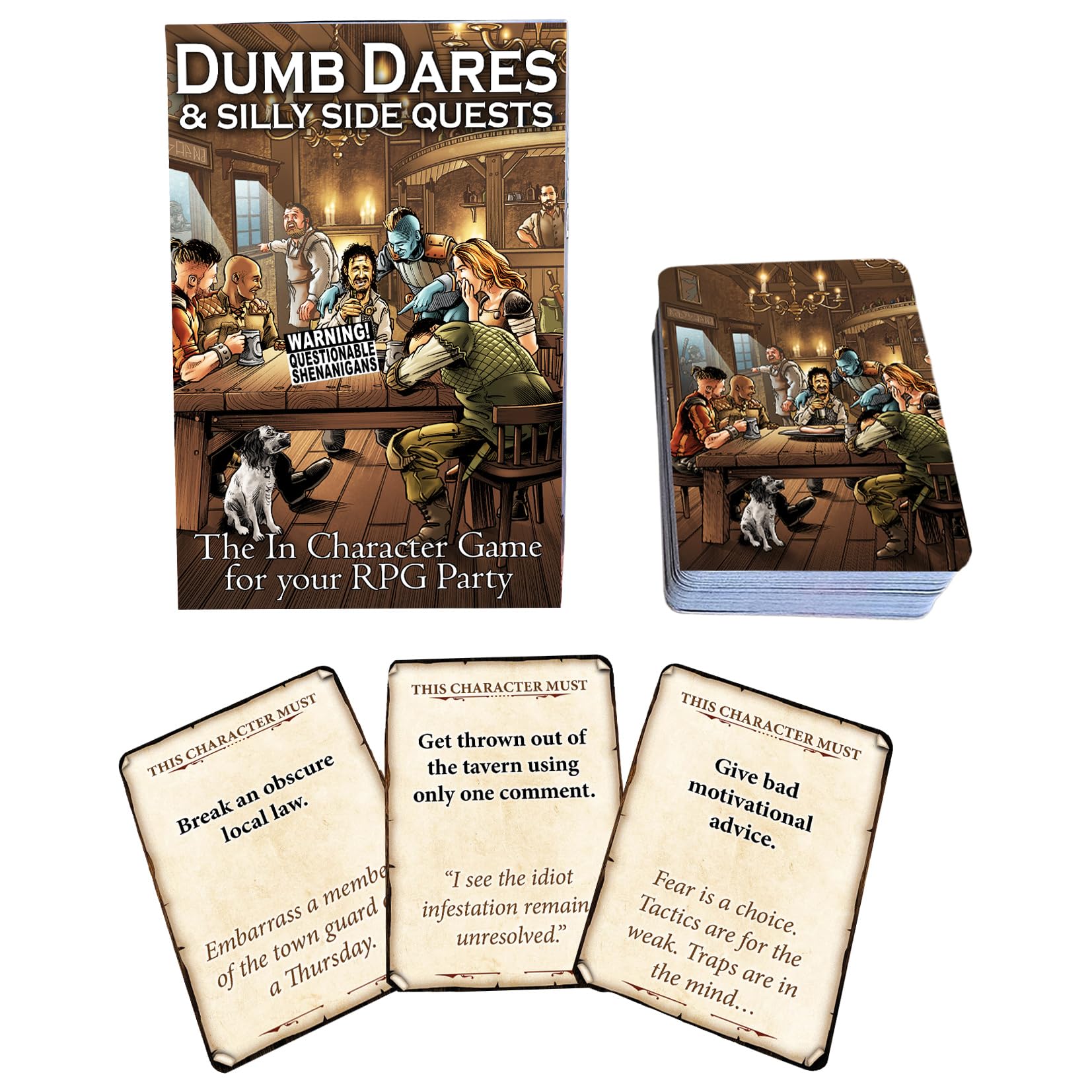 Loke BattleMats Dumb Dares & Silly Side Quests RPG Party Game | Cardboard | Multicolor