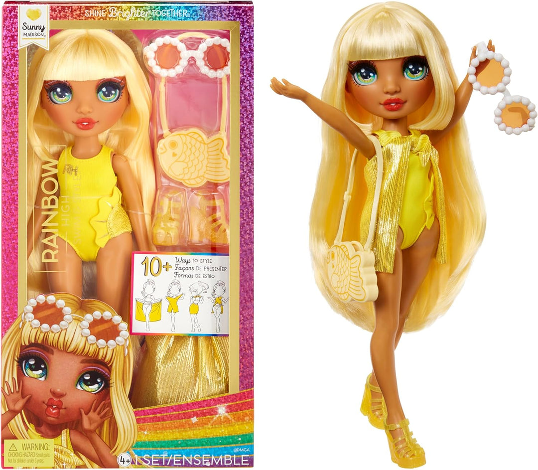 Rainbow High Sunny Swim & Style Fashion Doll (507284-EUC)