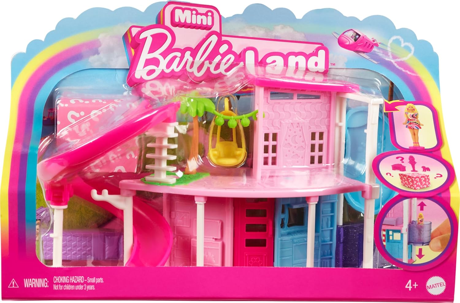 Mini BarbieLand Doll House Playset - 1.5-inch Surprise Doll with Pet, Ages 4+ 1