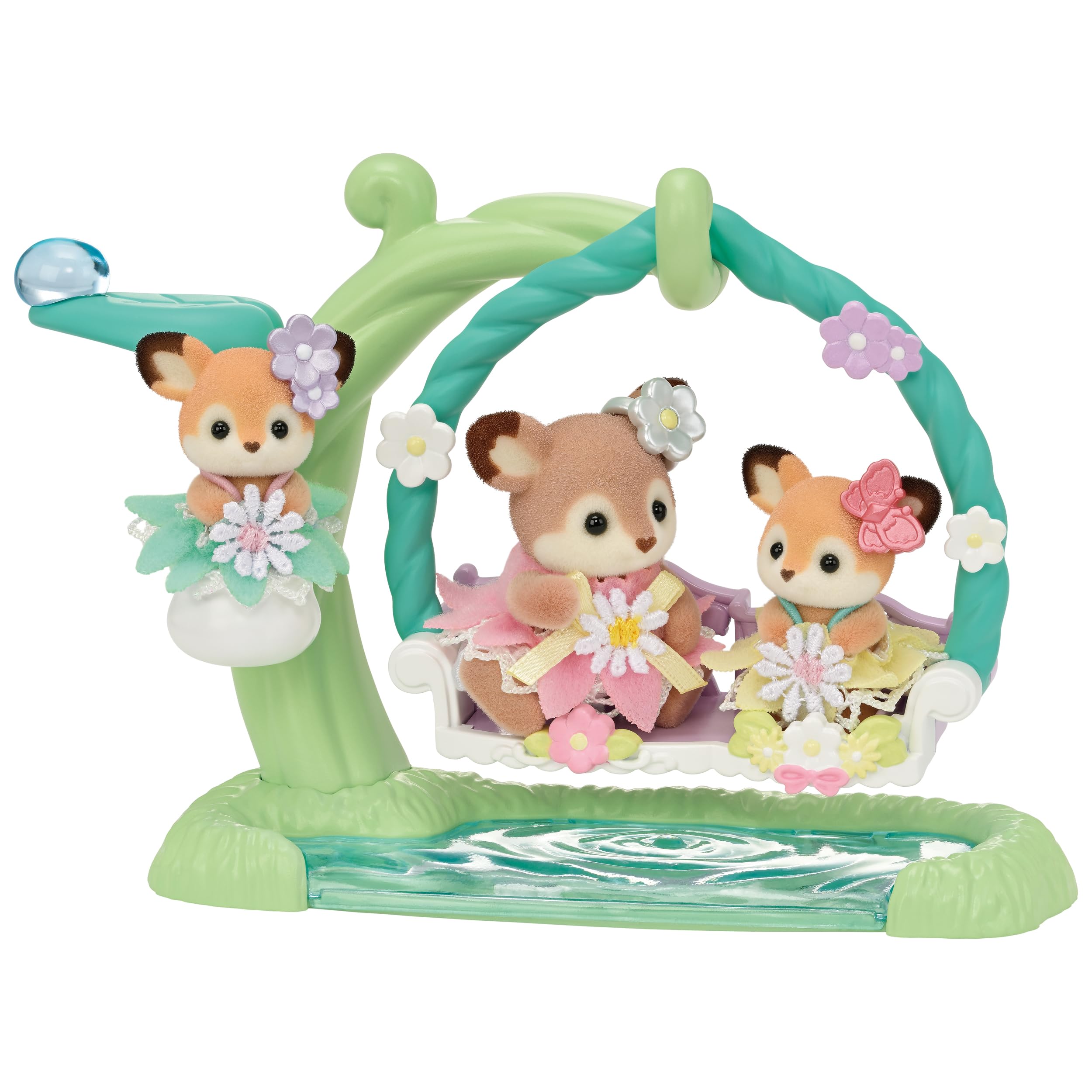 Sylvanian Families Deer Babies Floral Swing Set 5801 | Ages 3+ 2